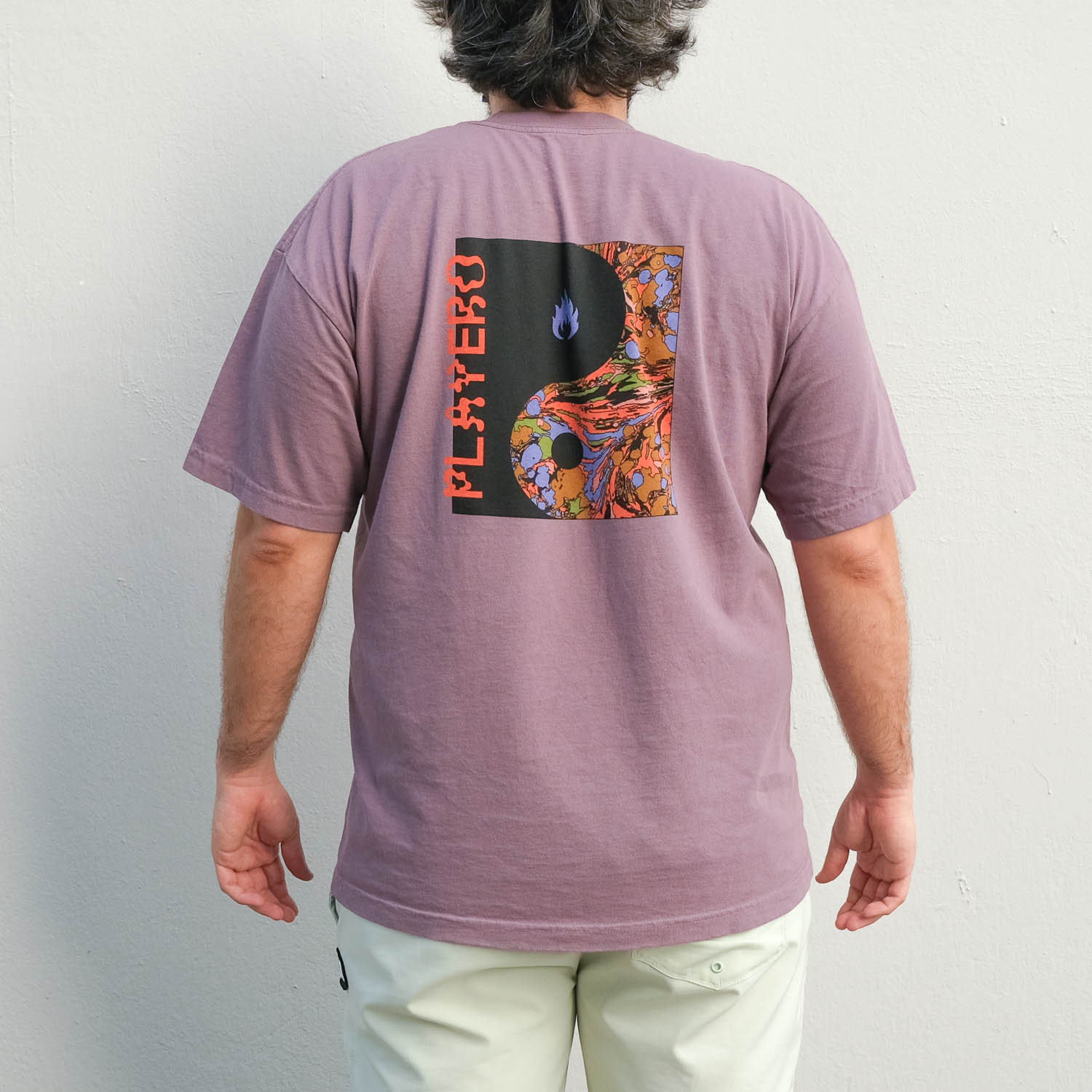 Acid Splash Yin Yang Mens Tee Purple