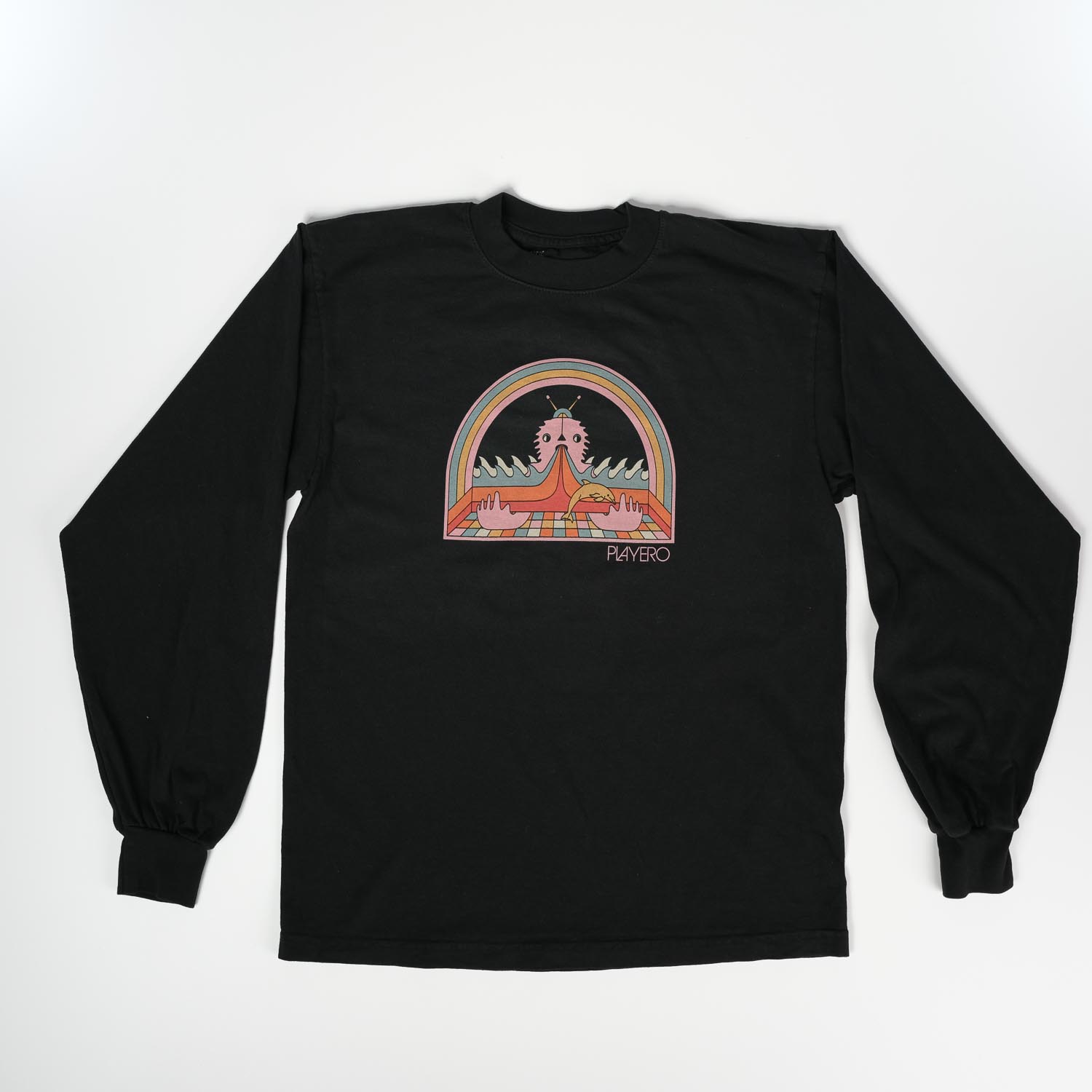 Alien Waves Mens Long Sleeve Black