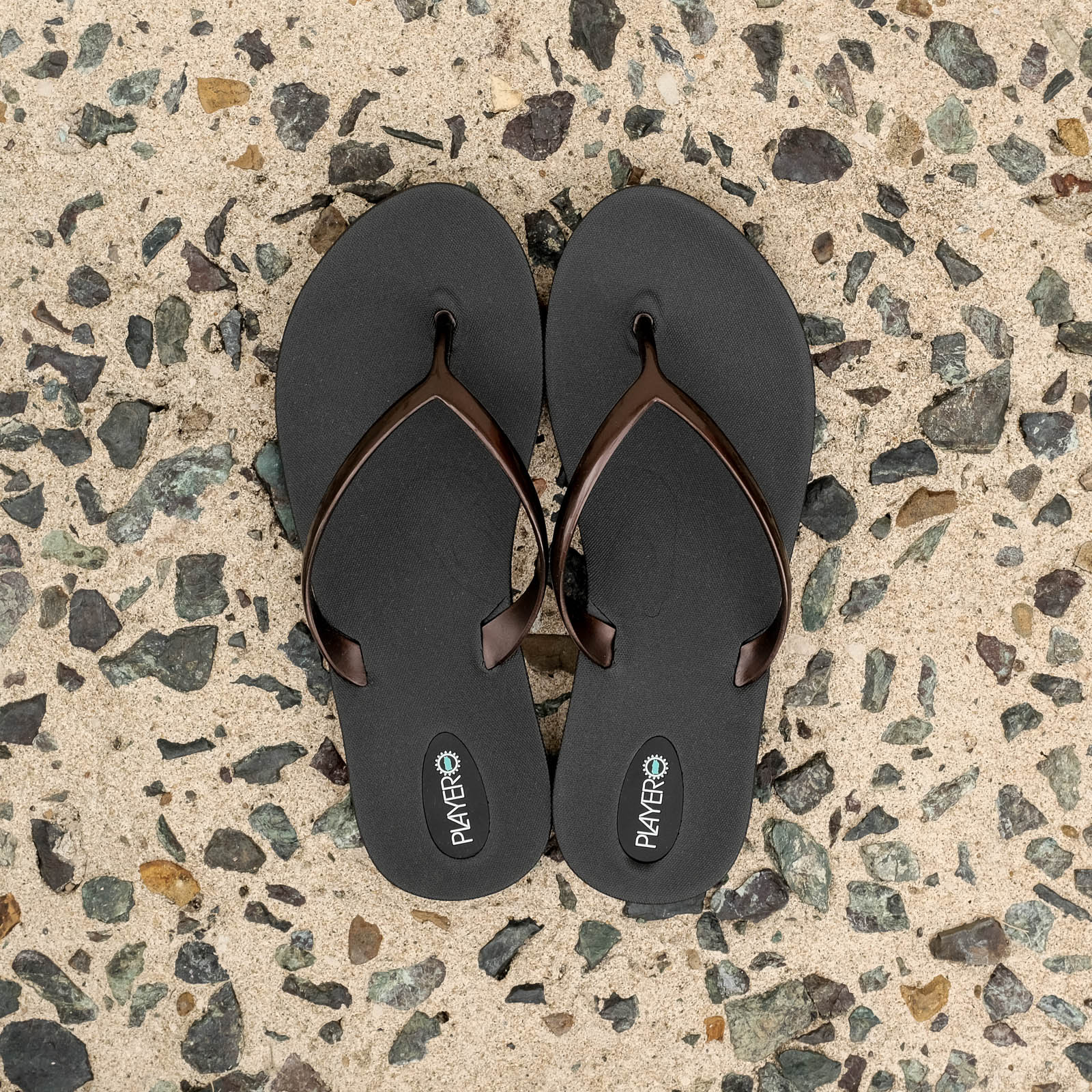 Bonbon Womens Flip Flop Black Copper