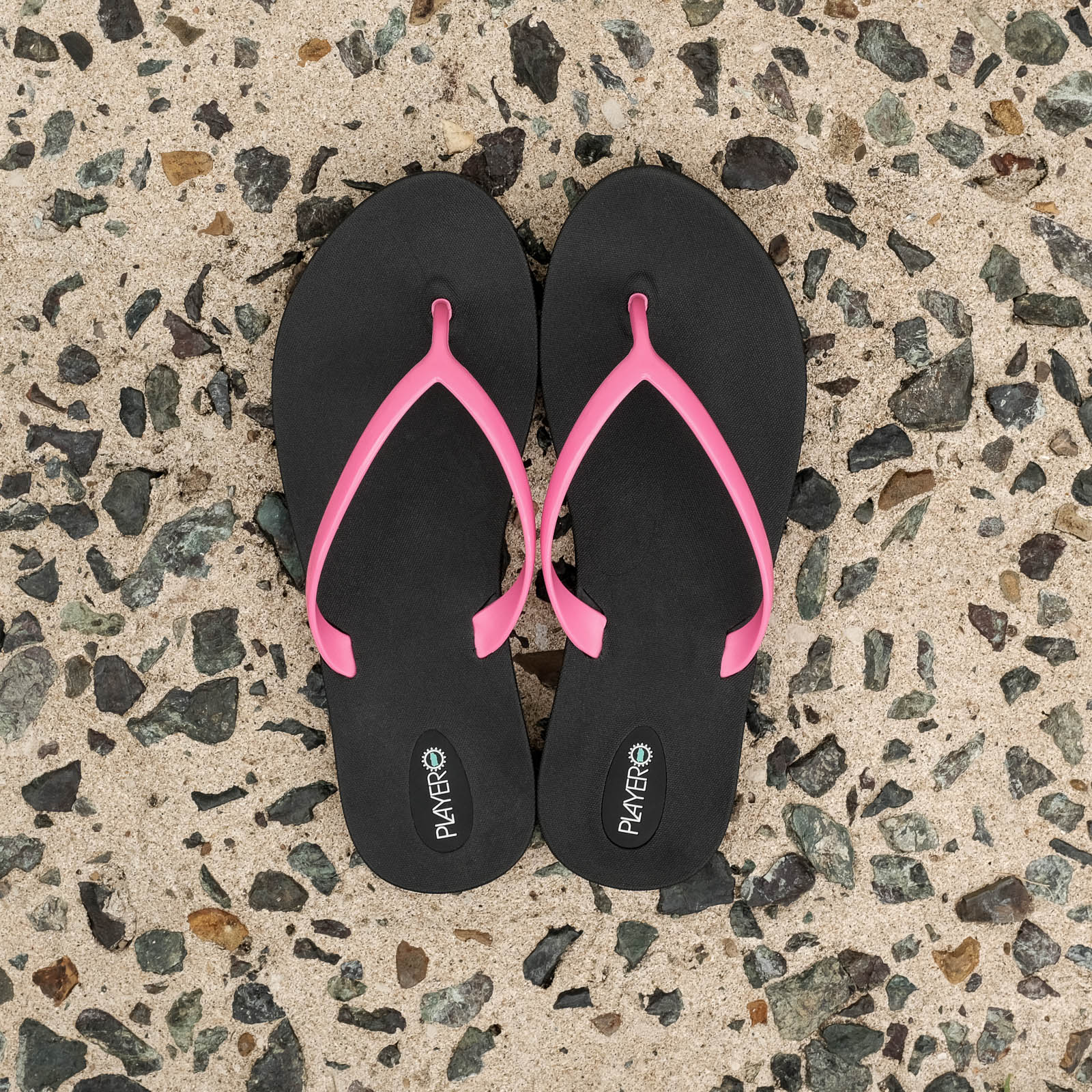 Bonbon Womens Flip Flop Black Bubblegum