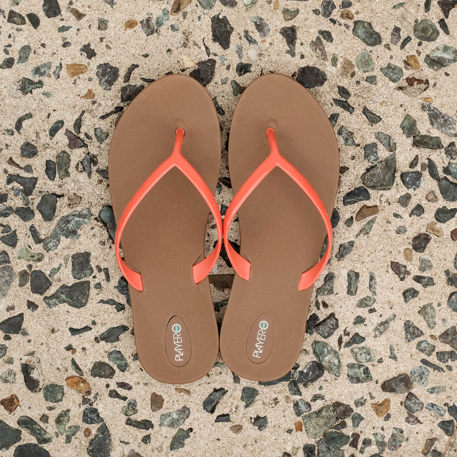 Bonbon Womens Flip Flop Tan Guava
