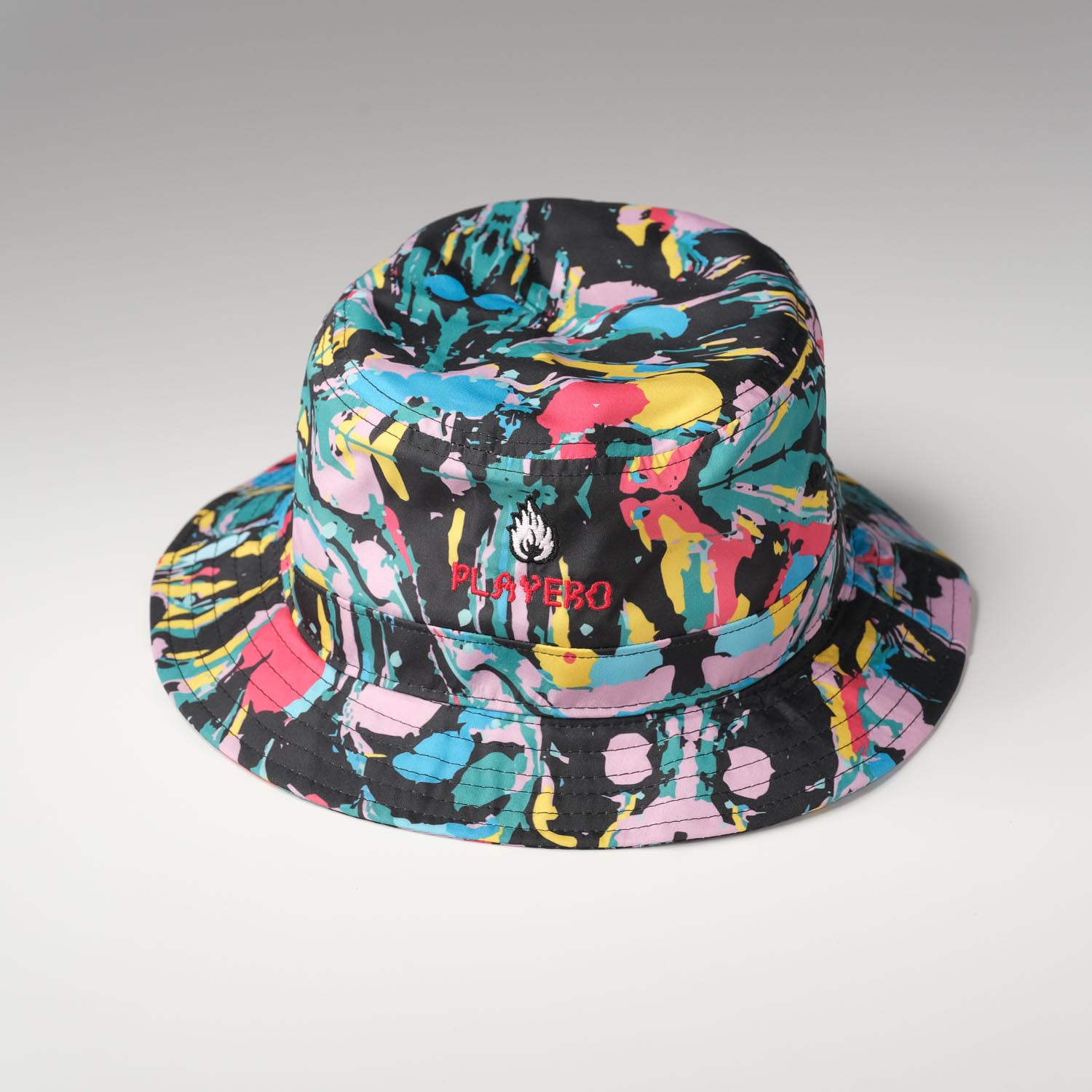 Bubblegum Fire Nylon Bucket Hat Bubblegum