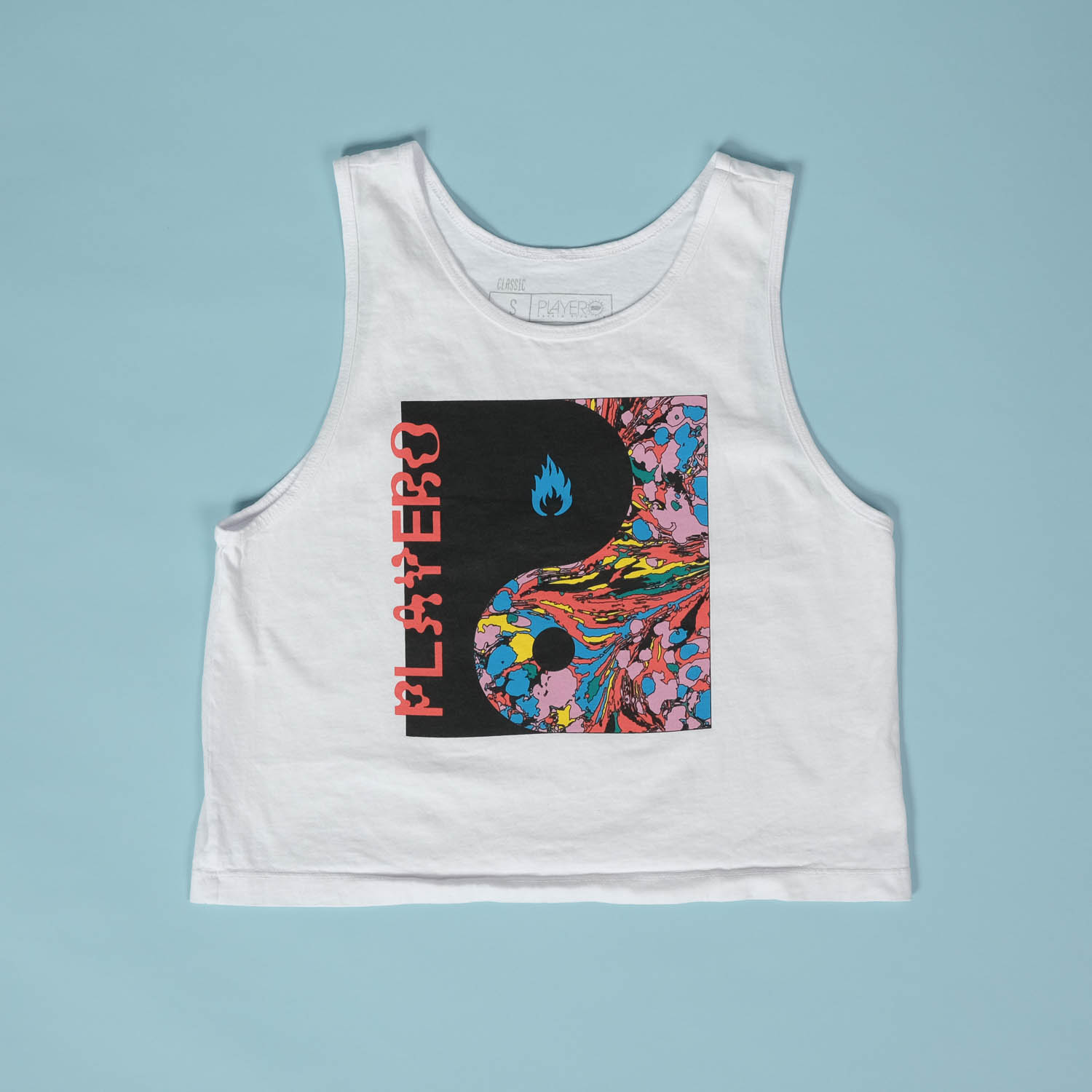 Bubblegum Fire Yin Yang Mid Tank White
