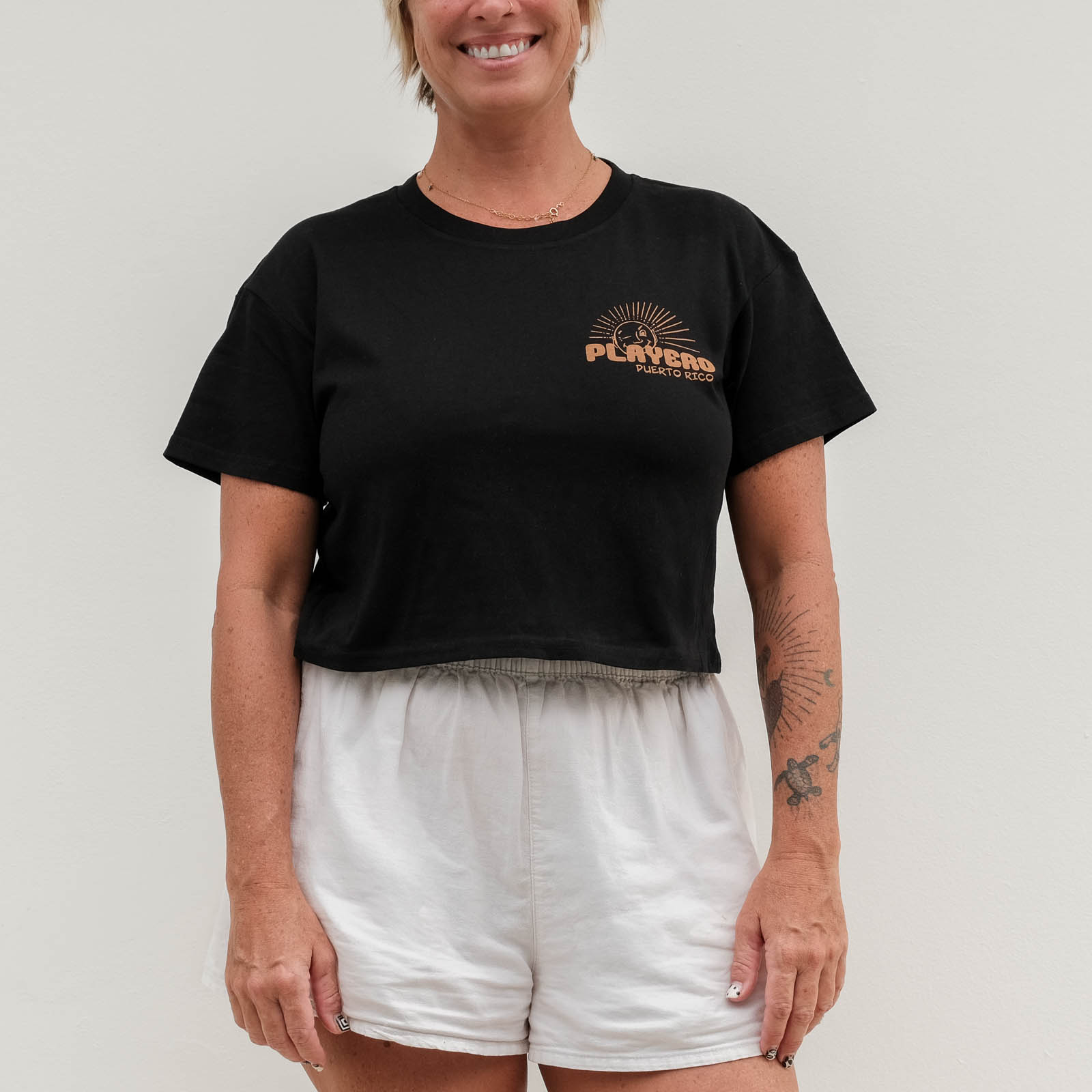  Cafe Con Surf Crop Tee 