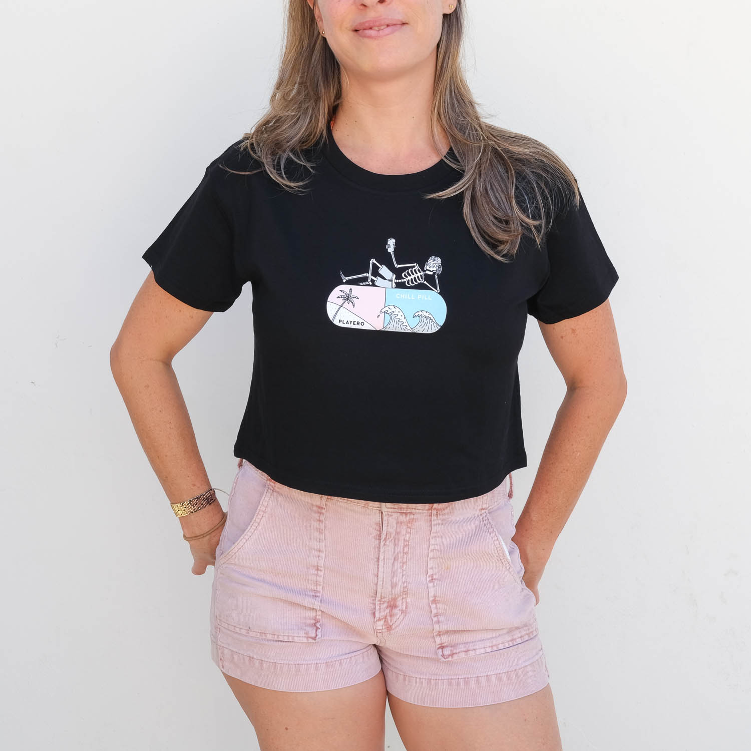 Chill Pill Mid Tee Black