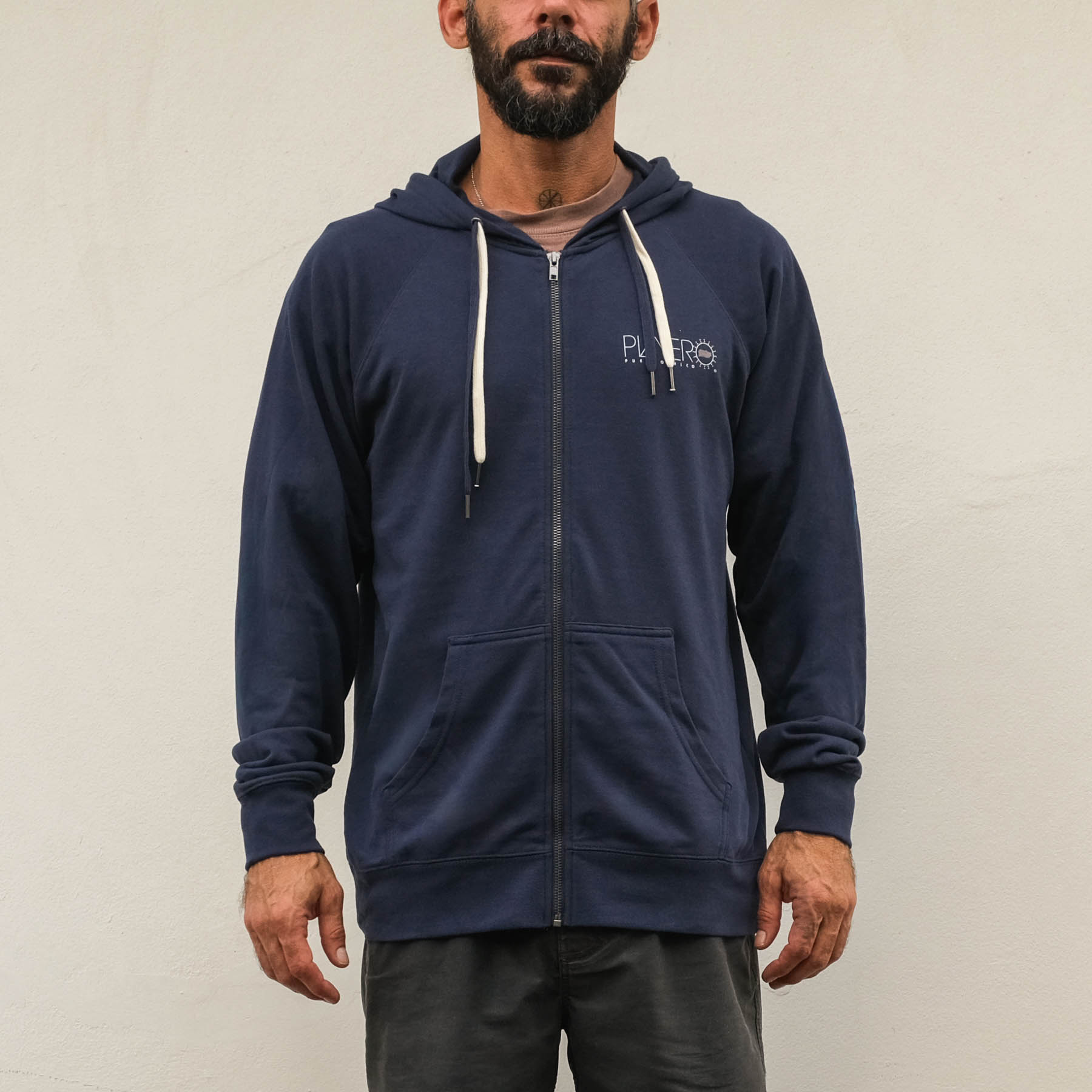 Cosmico Zip Hoodie Navy Denim