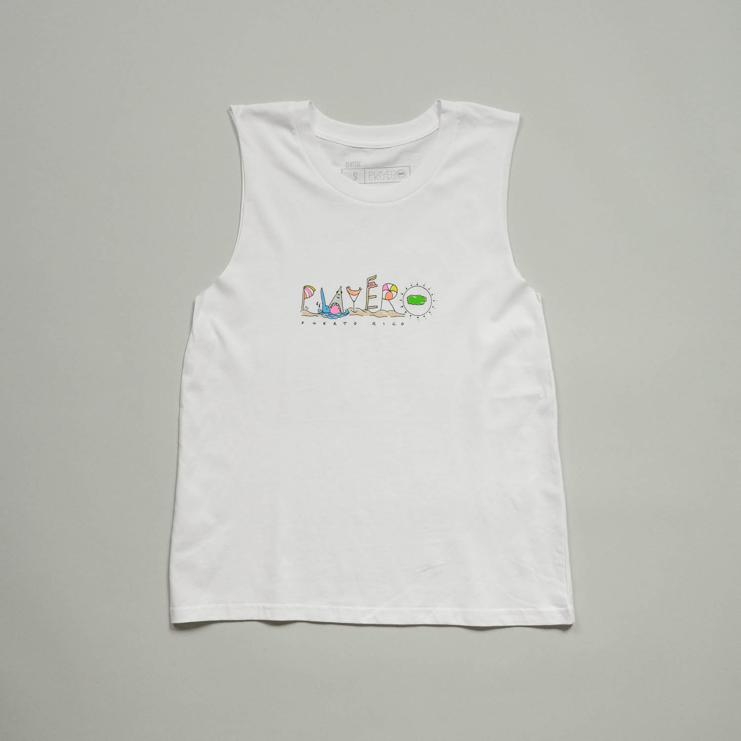 Classic Doodle Mens Tank Top White