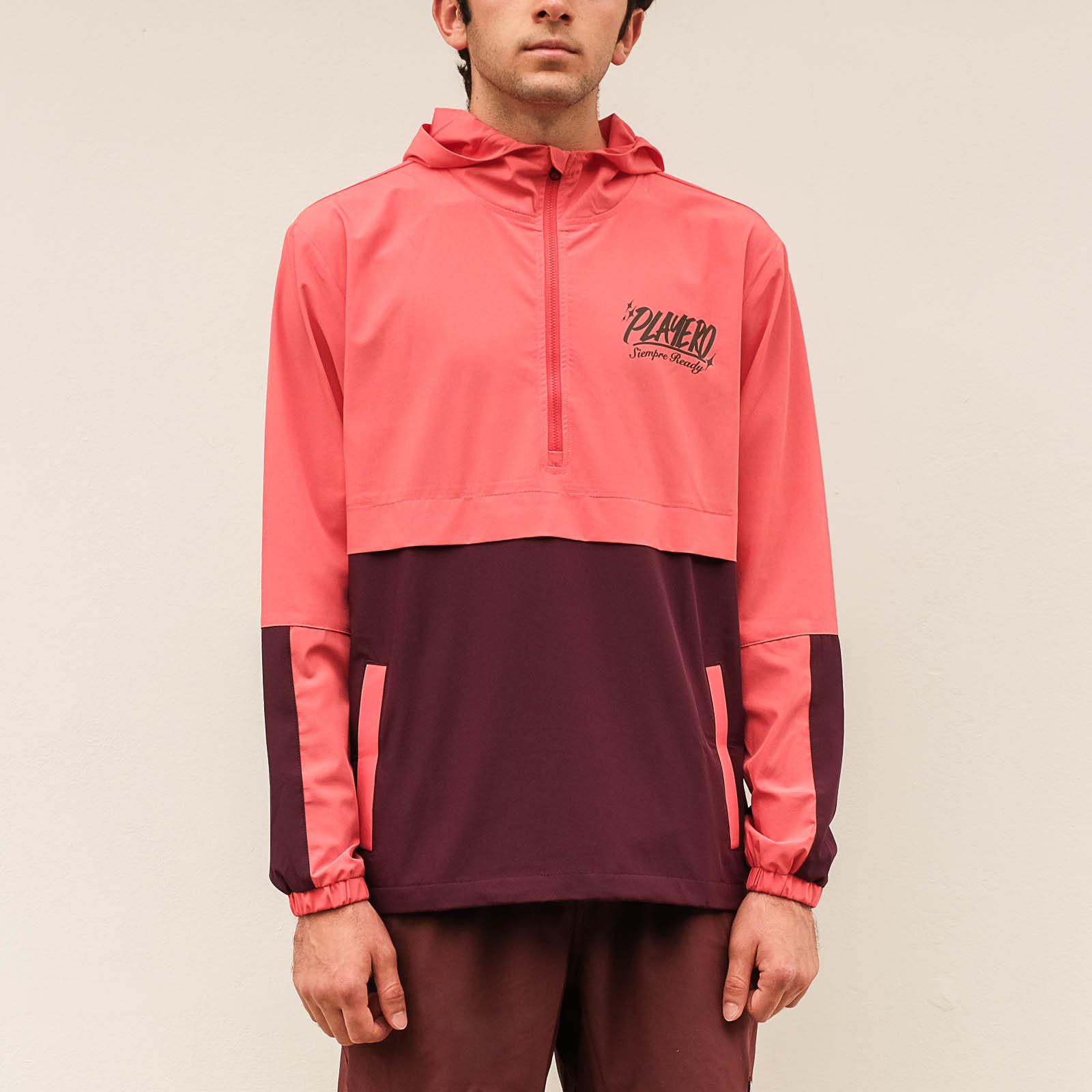 Essentials Half-Zip Stretch Jacket Purple