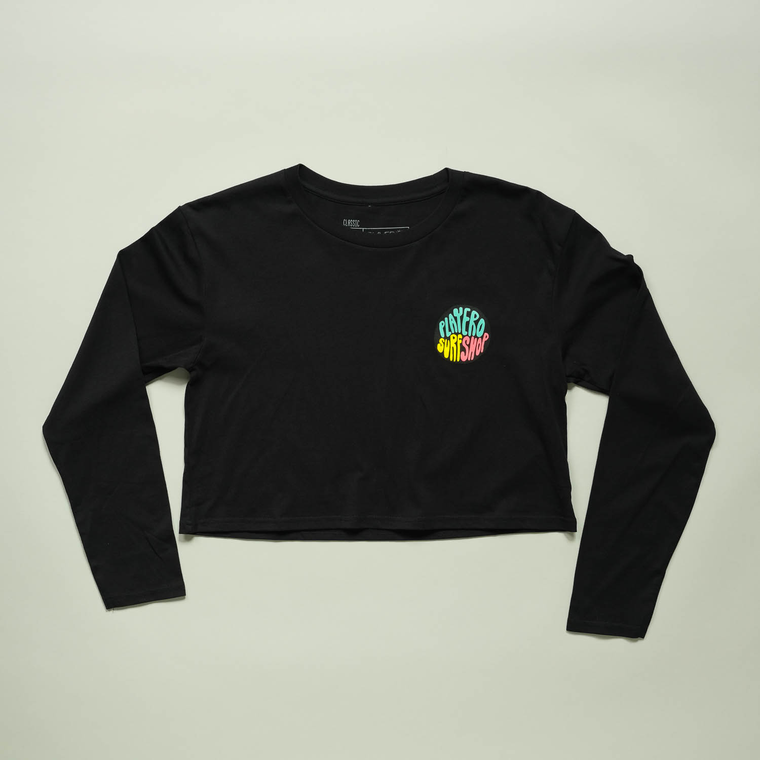 Goo Surf Shop Womens Crop Long Sleeve Black