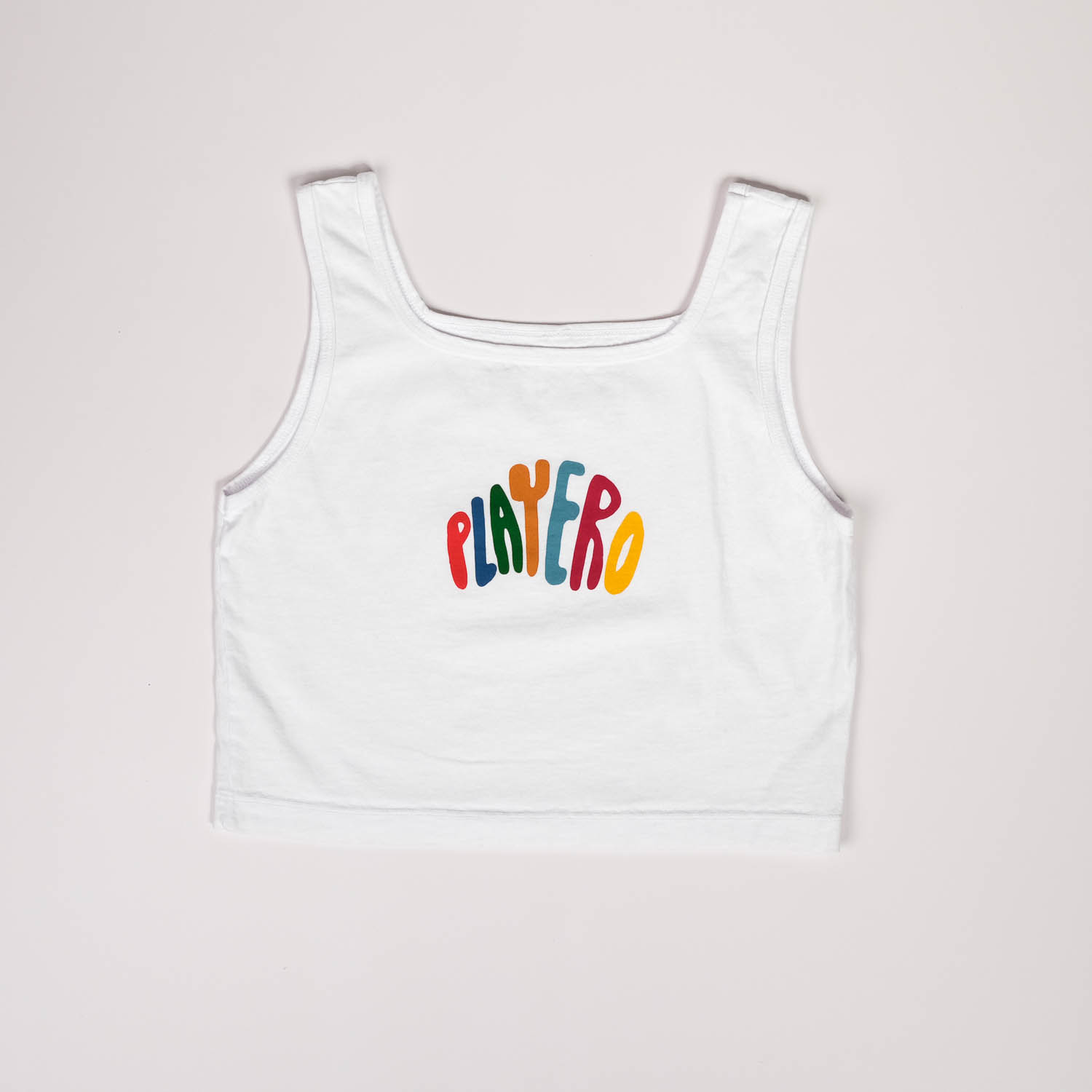 Goo Womens Crop Tank White