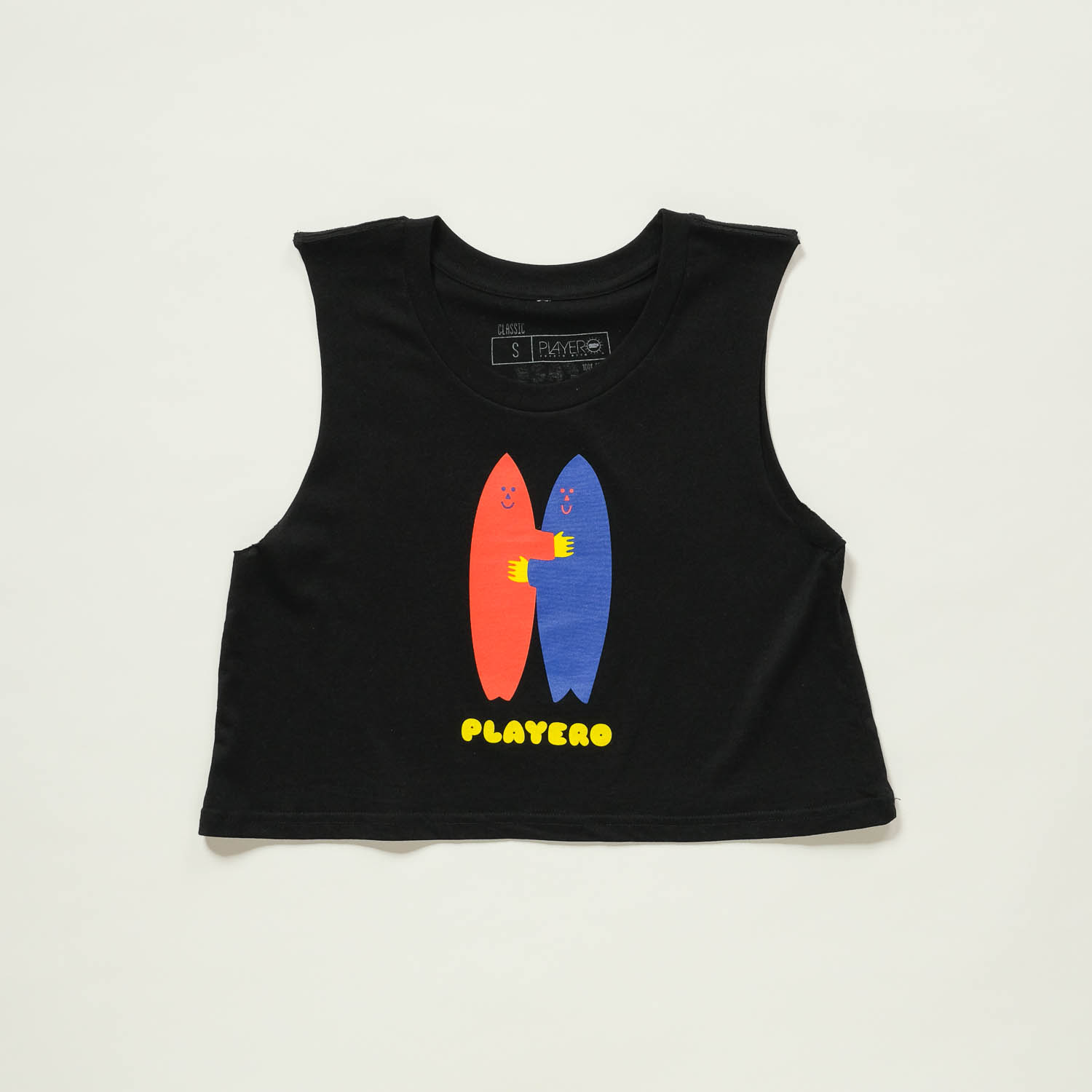 Free Hugs Womens Crop Tank  Black