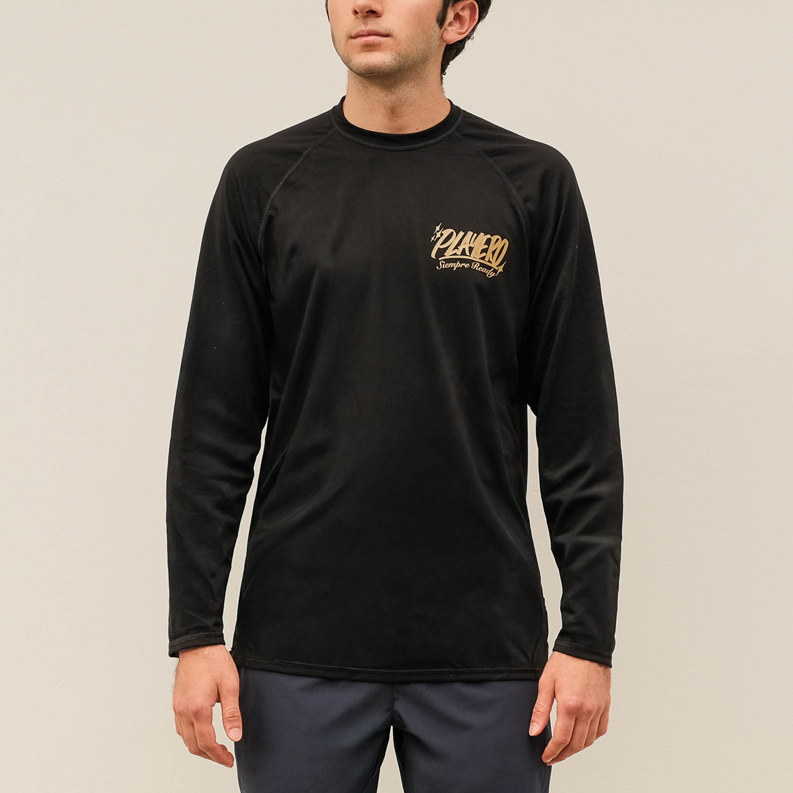 Essentials Nylon Mens Long Sleeve Black