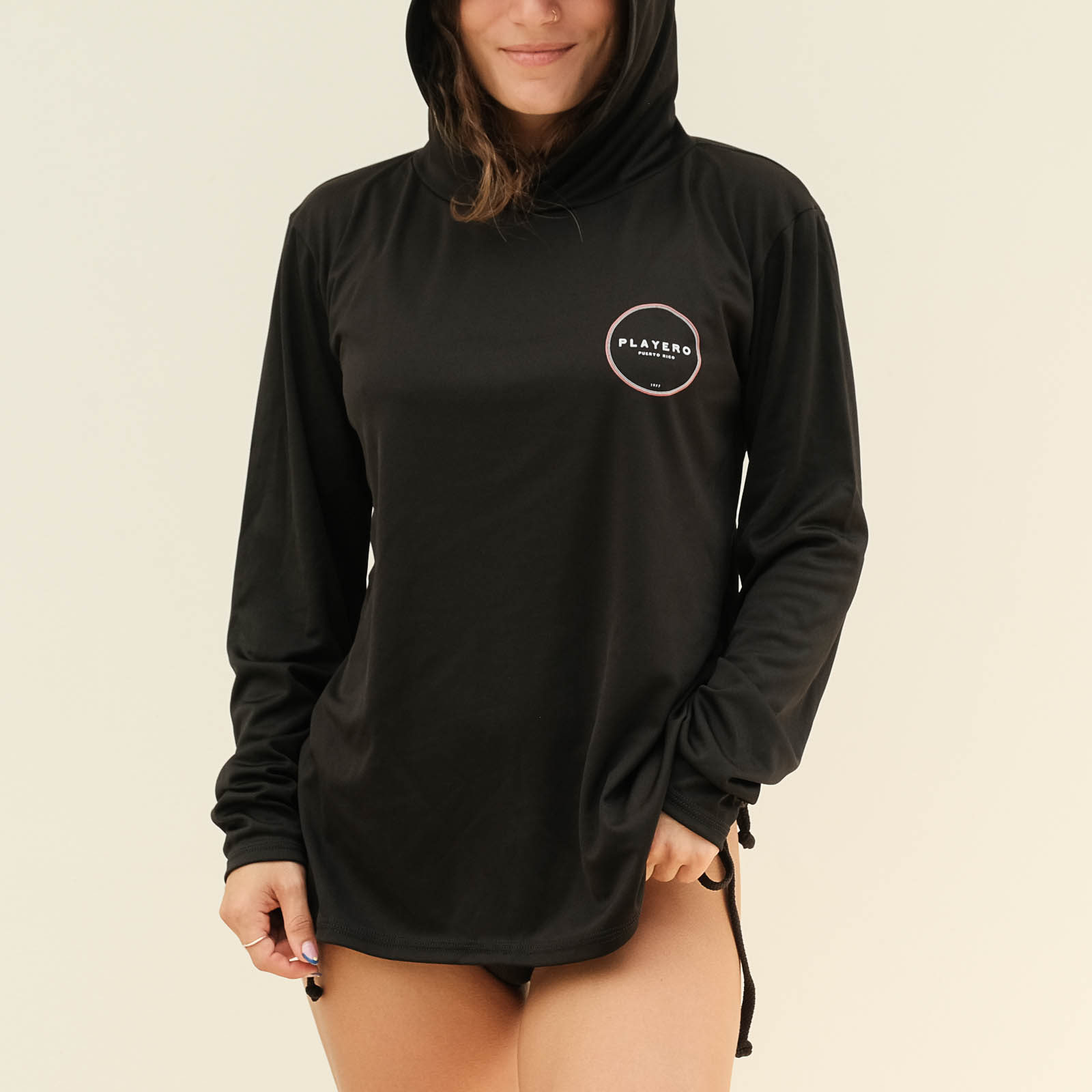 Coaster Ultralight Womens Beach Hoodie Black