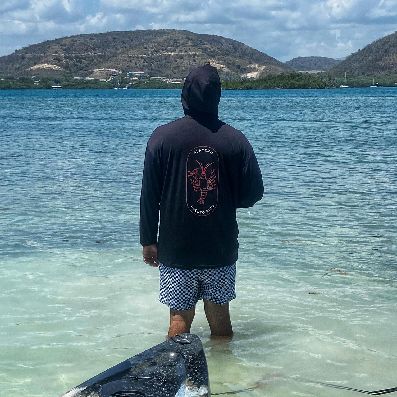 Lobster Ultralight Beach Hoodie Black