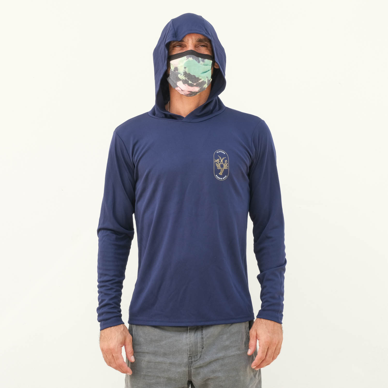 Lobster Ultralight Beach Hoodie Navy Blue