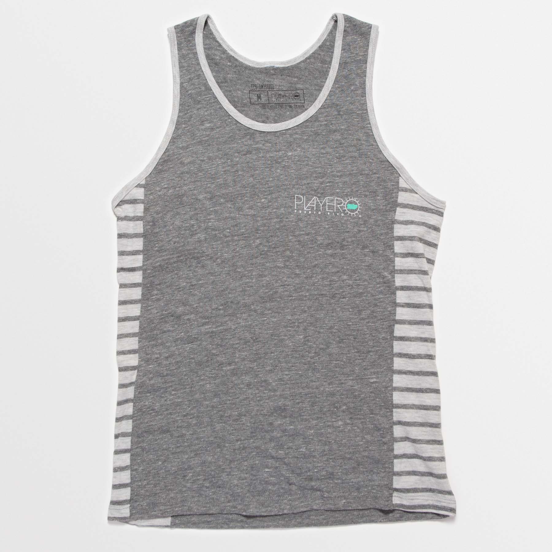 Nautical Striped Mens Tank SALE Grey