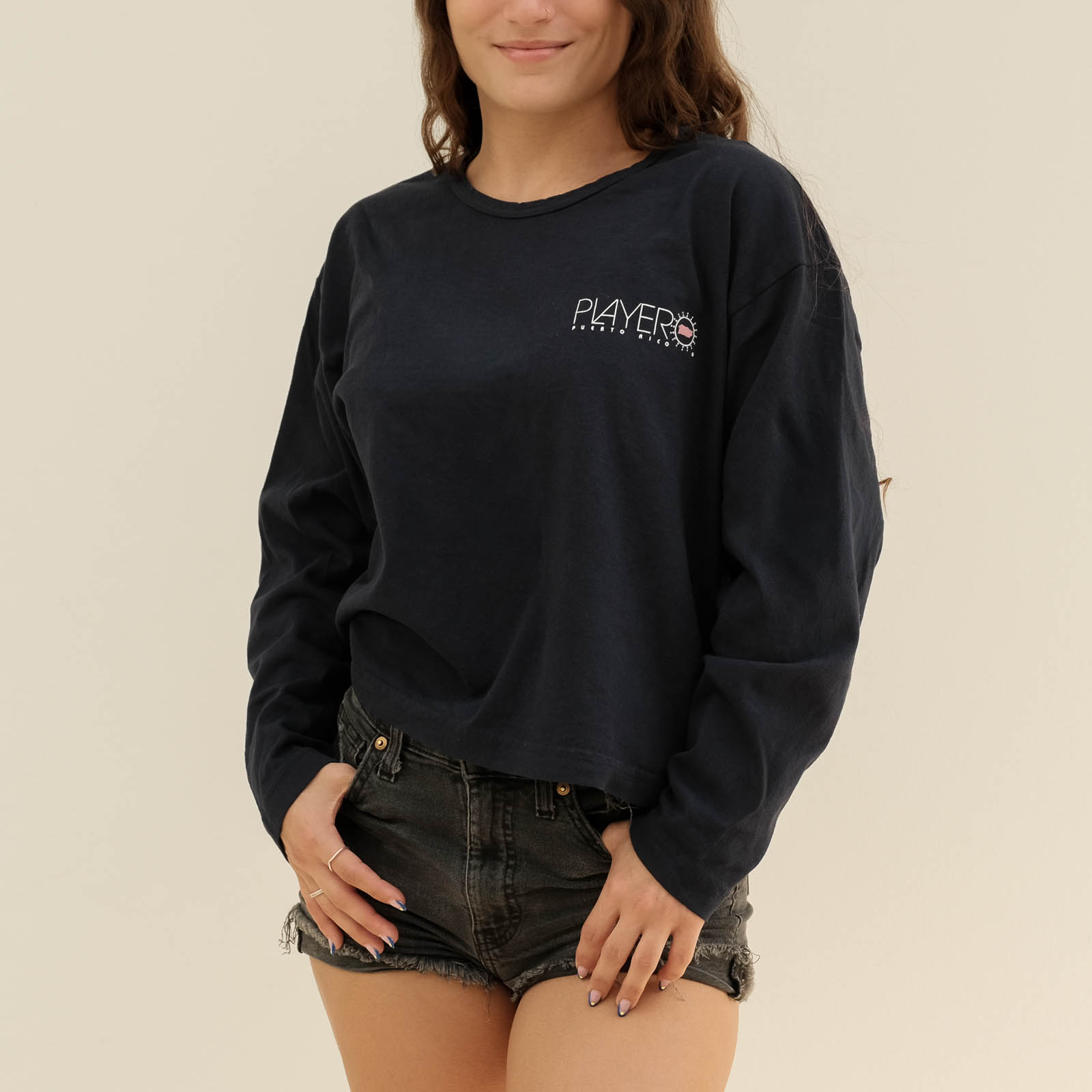  Classic Womens Long Sleeve Mid Navy Blue