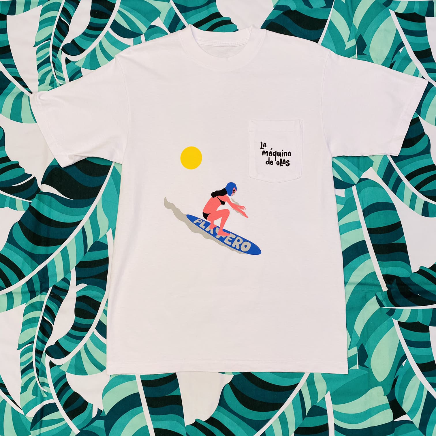 Lucha Libre Mens Pocket Tee White