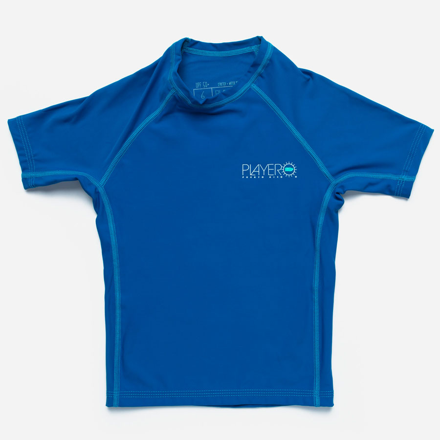 Boys Short Sleeve Rashguard Deep Blue