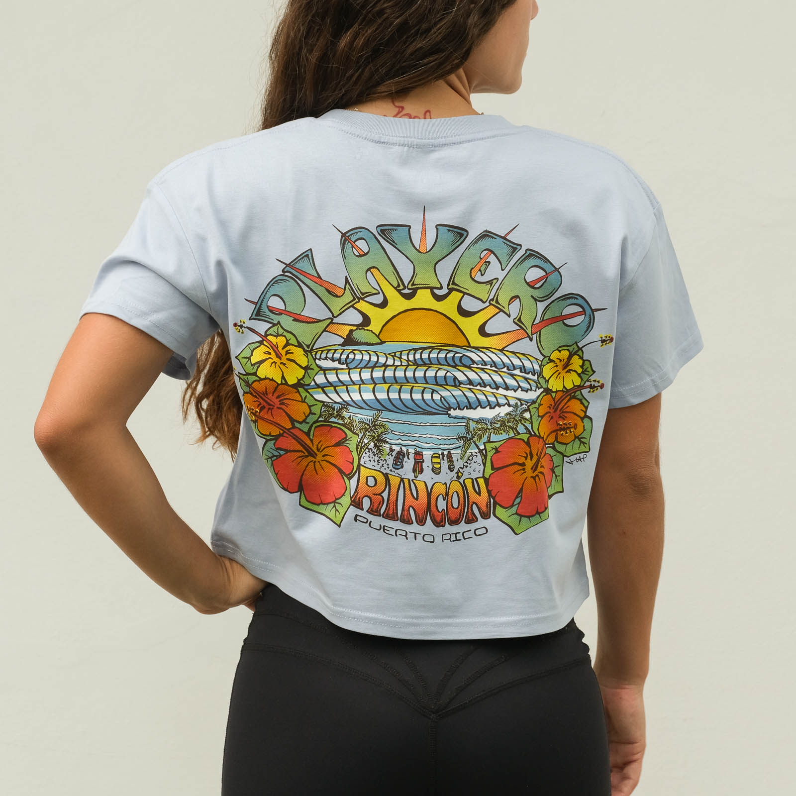 Marias Crop Tee Light Blue