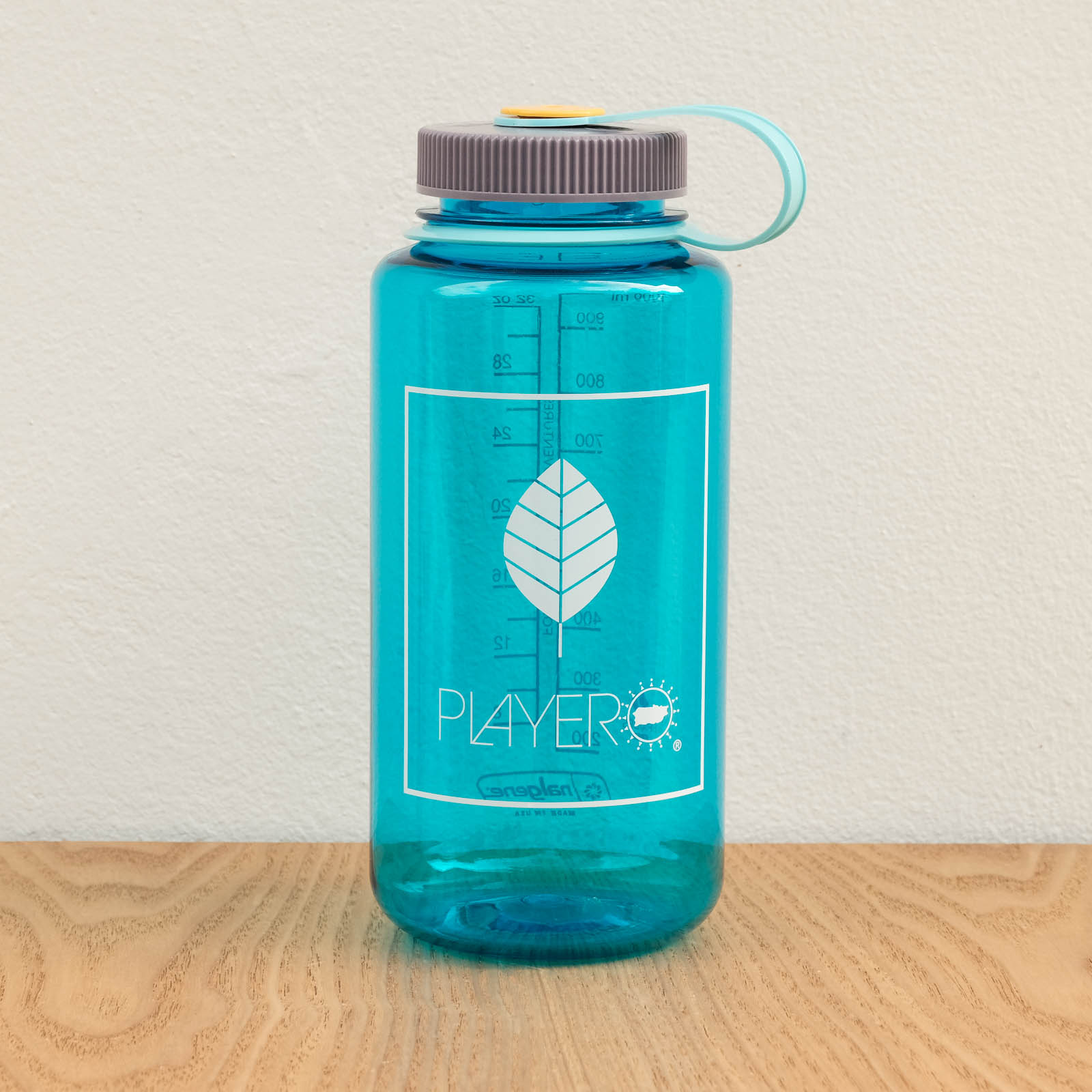 Hoja 32oz Wide-Mouth Bottle Turquoise