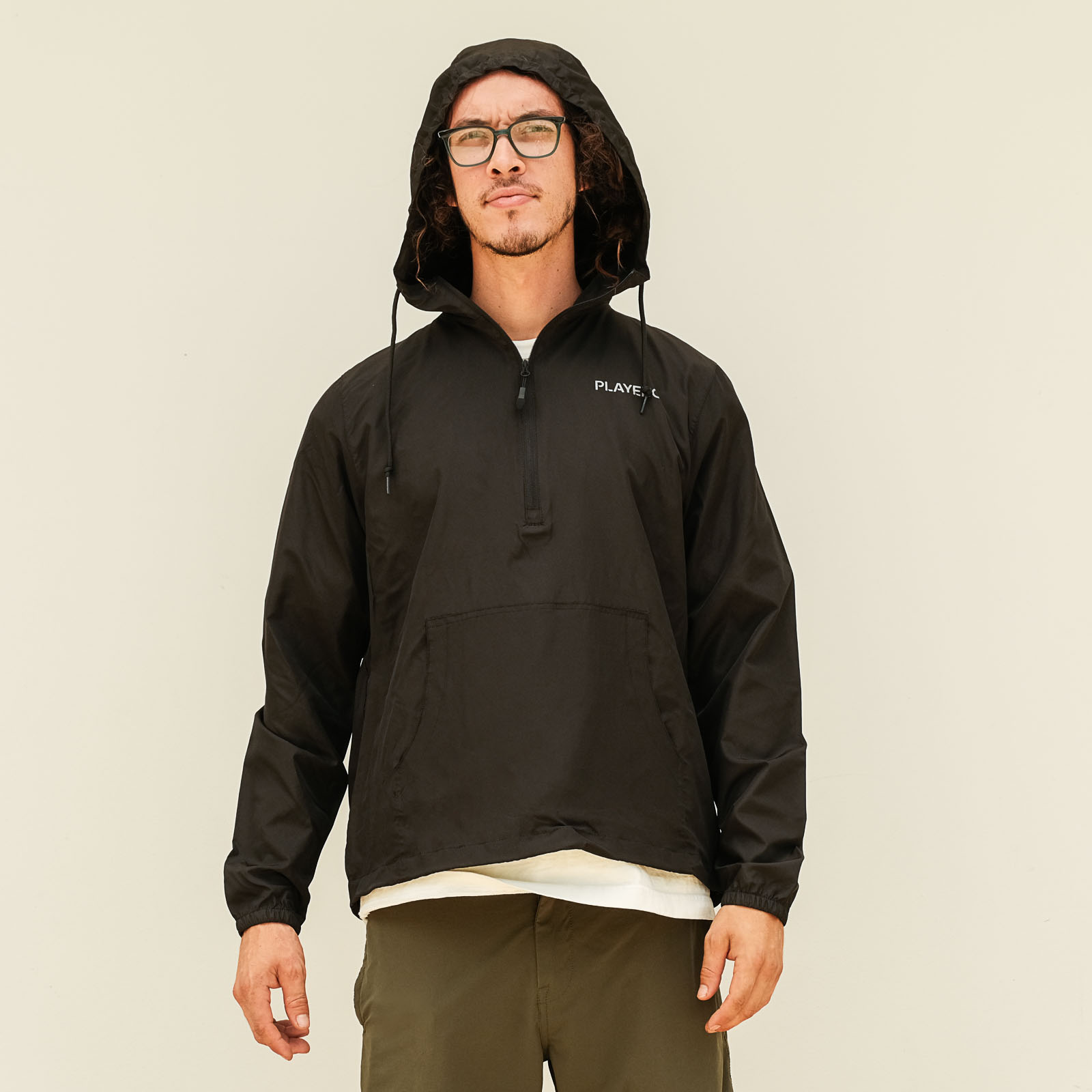 Notch Half-Zip Windbreaker Black