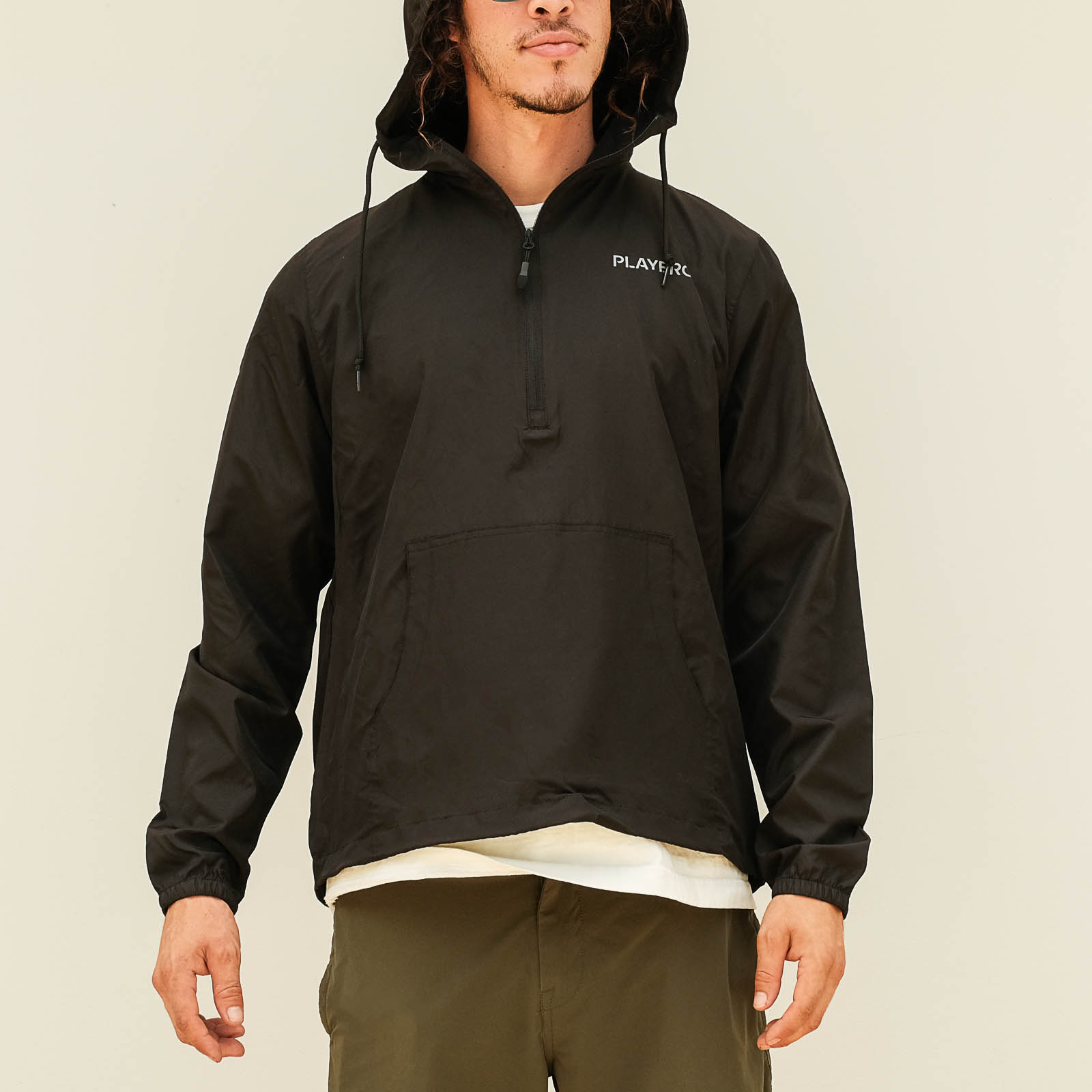 Notch Half-Zip Windbreaker Black