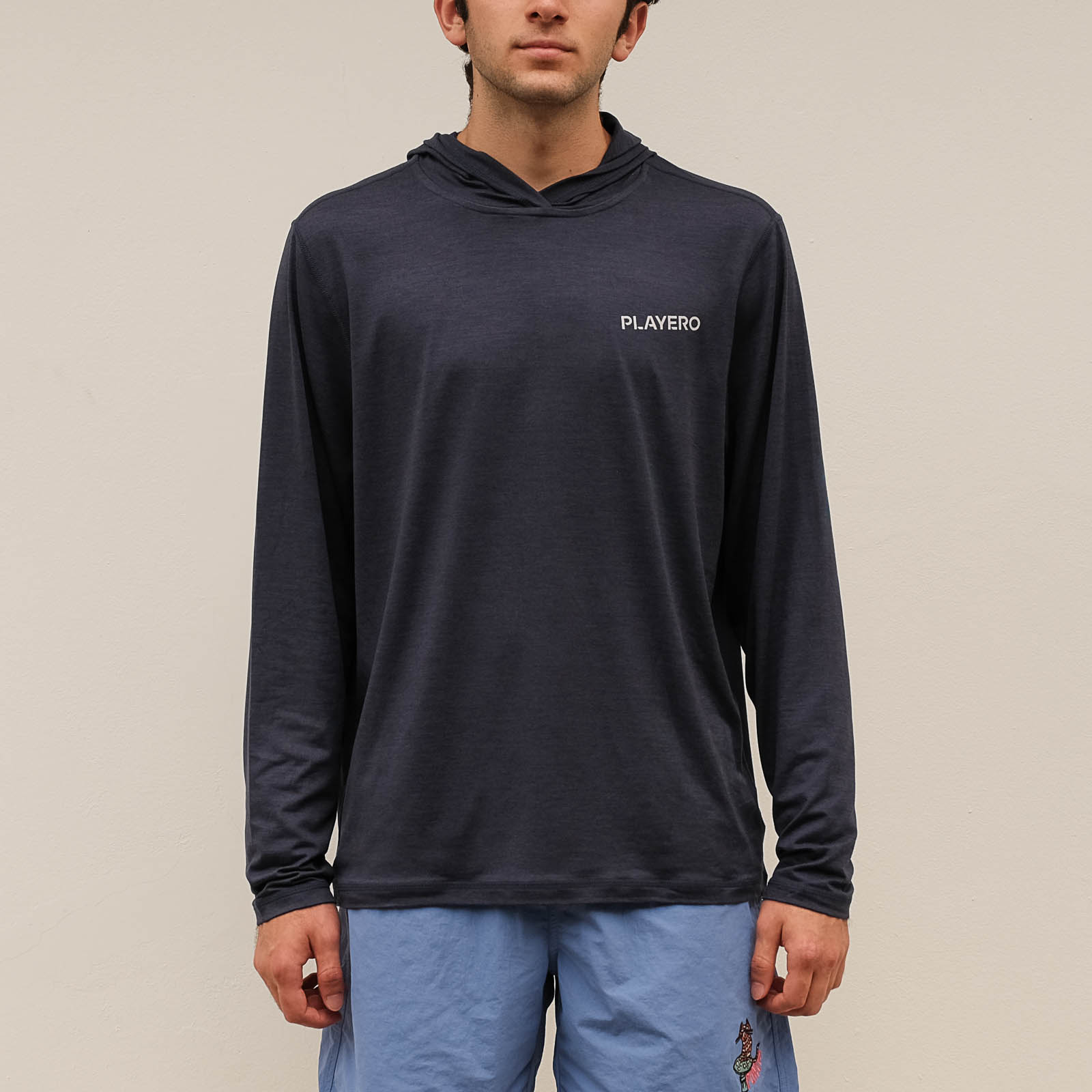 Heat Wave Performance Hoodie Navy Blue