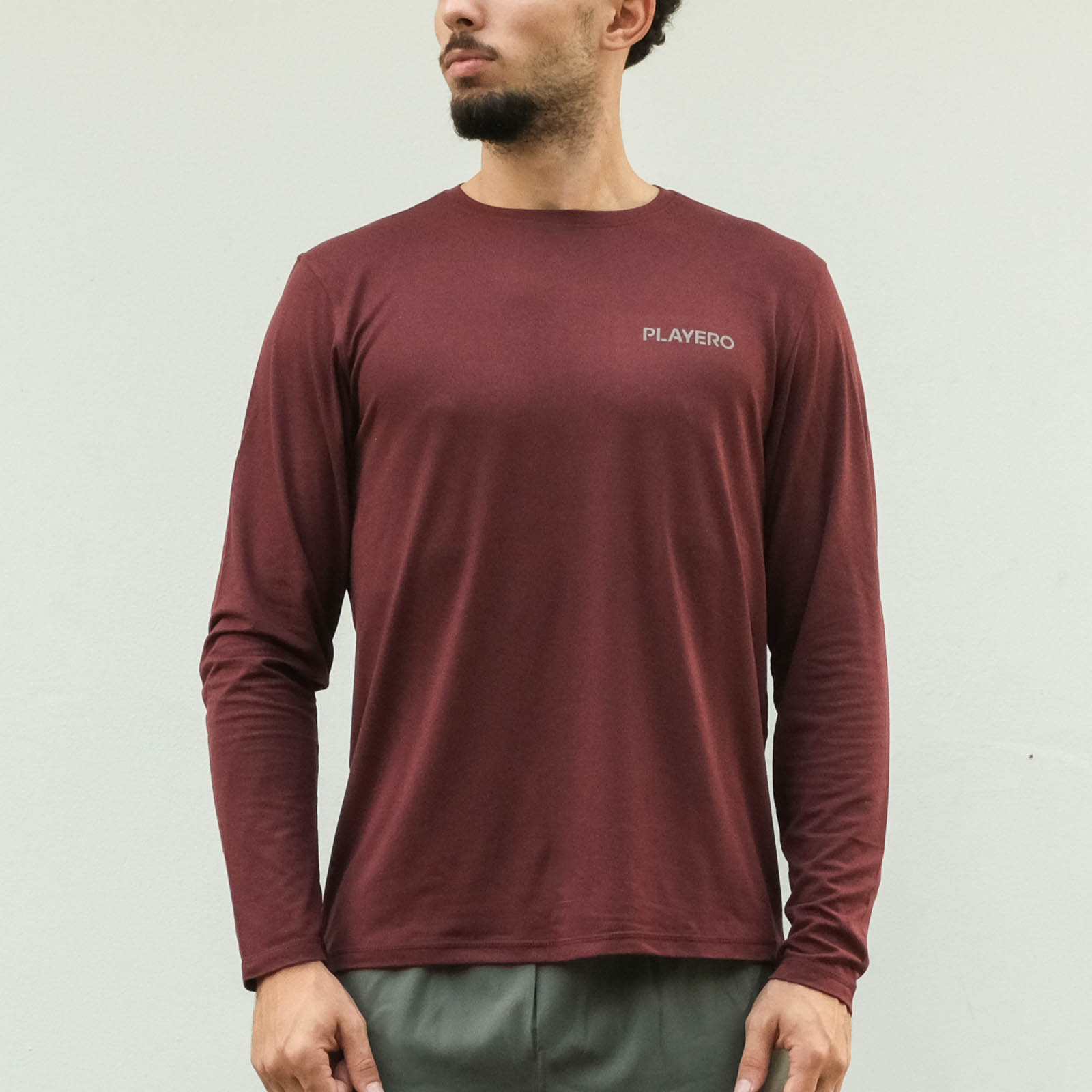 Heat Wave Performance Long Sleeve Wine
