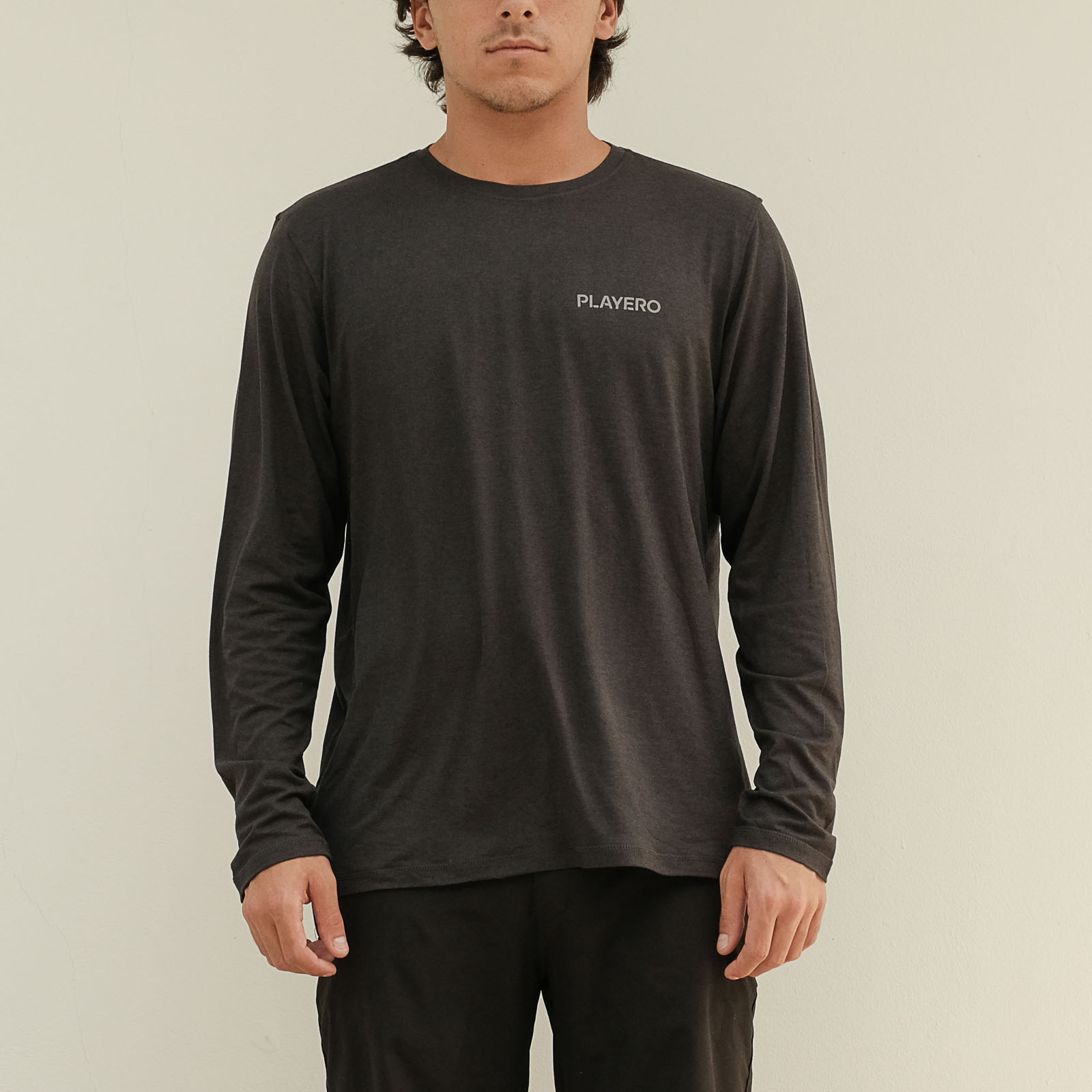 Heat Wave Performance Long Sleeve Heather Black