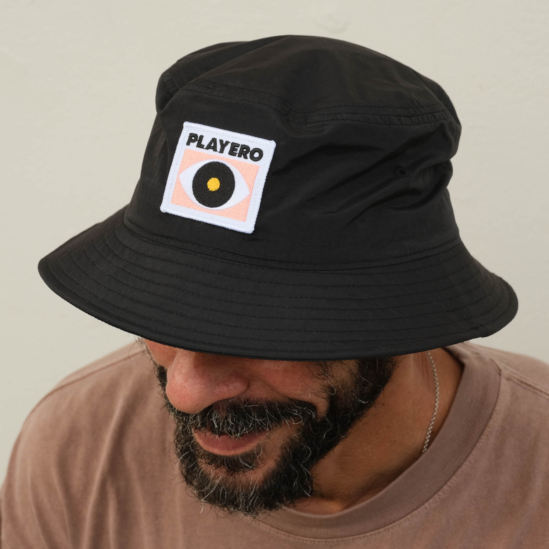 Ojo Nylon Bucket Hat Black