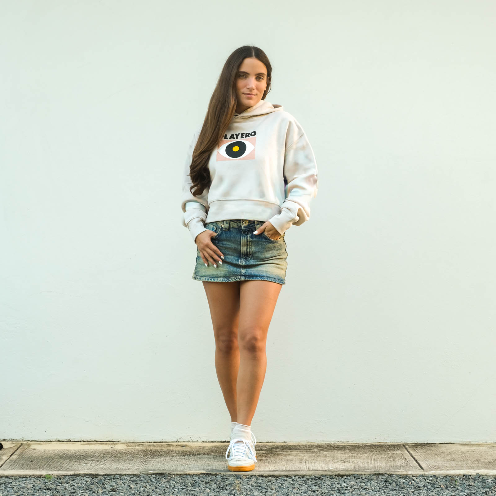 Ojo Womens Crop Hoodie 