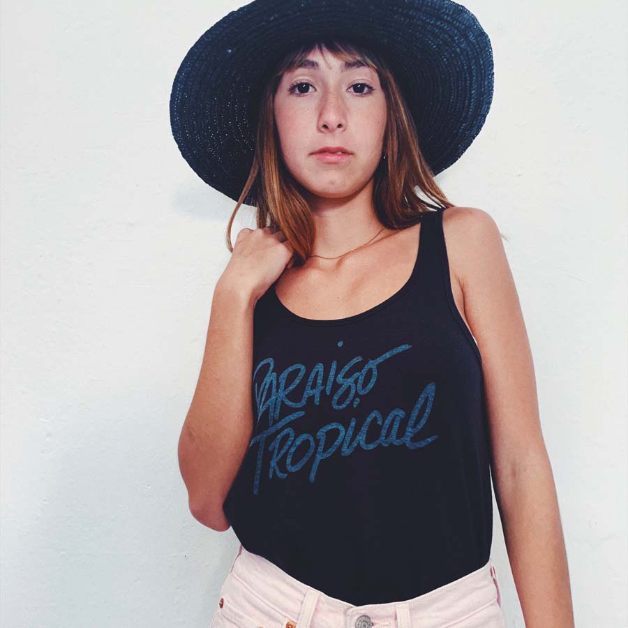 Paraíso Tropical Womens Vintage Tank SALE Black