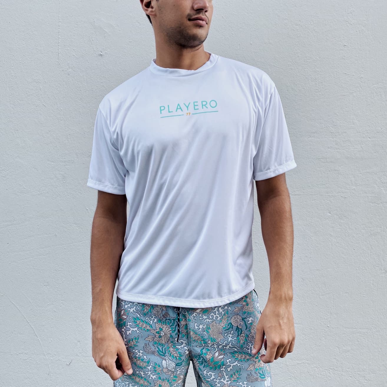 Mens LG77 Performance Top White