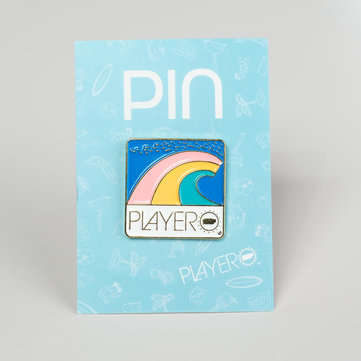 Rainbow Wave Pin  Blue
