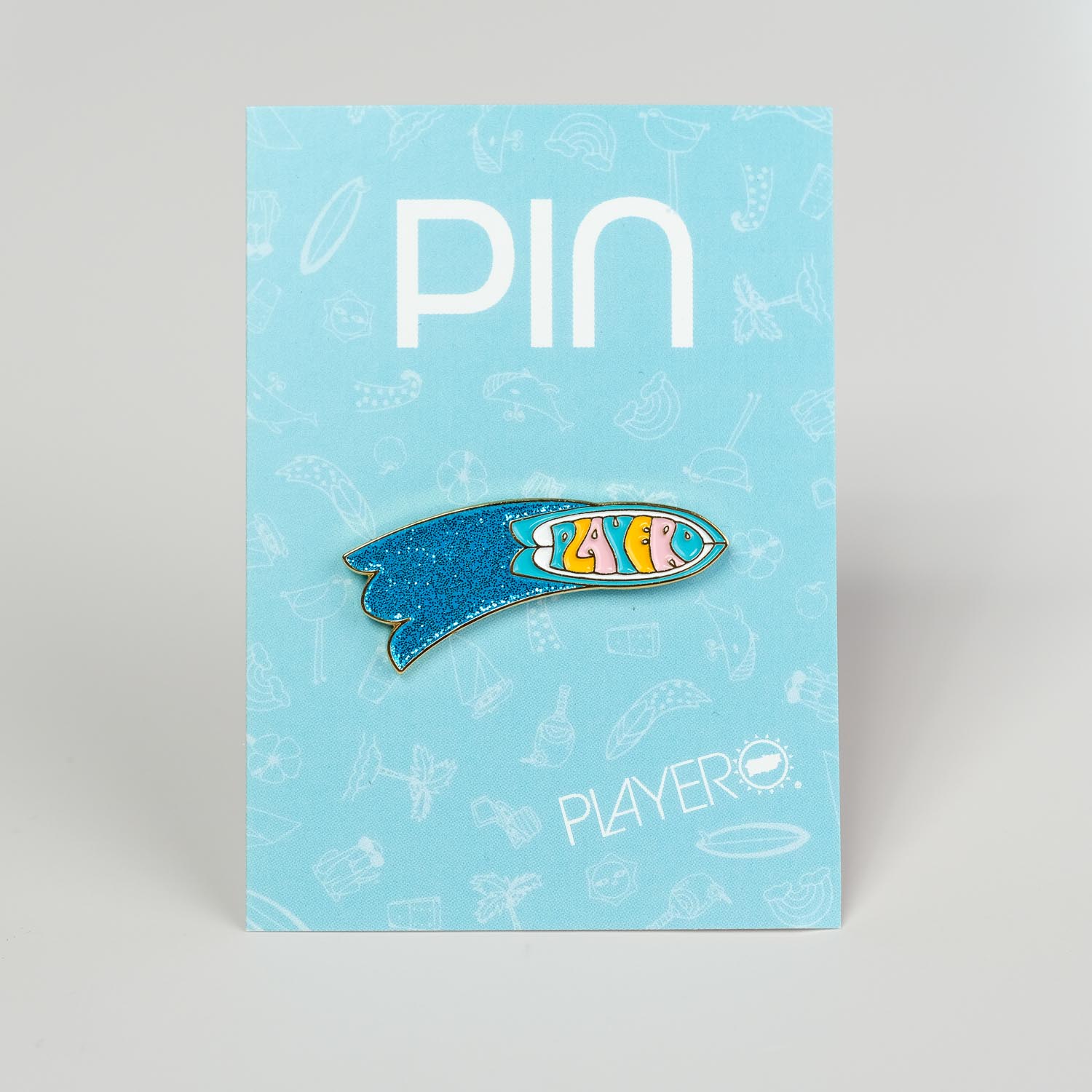 Rocket Fish Pin  Blue