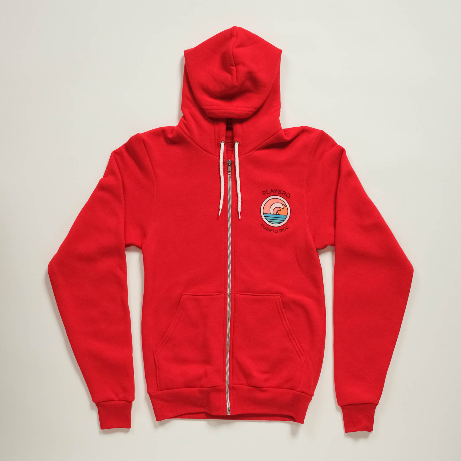 Parchola Unisex Zip Hoodie Red