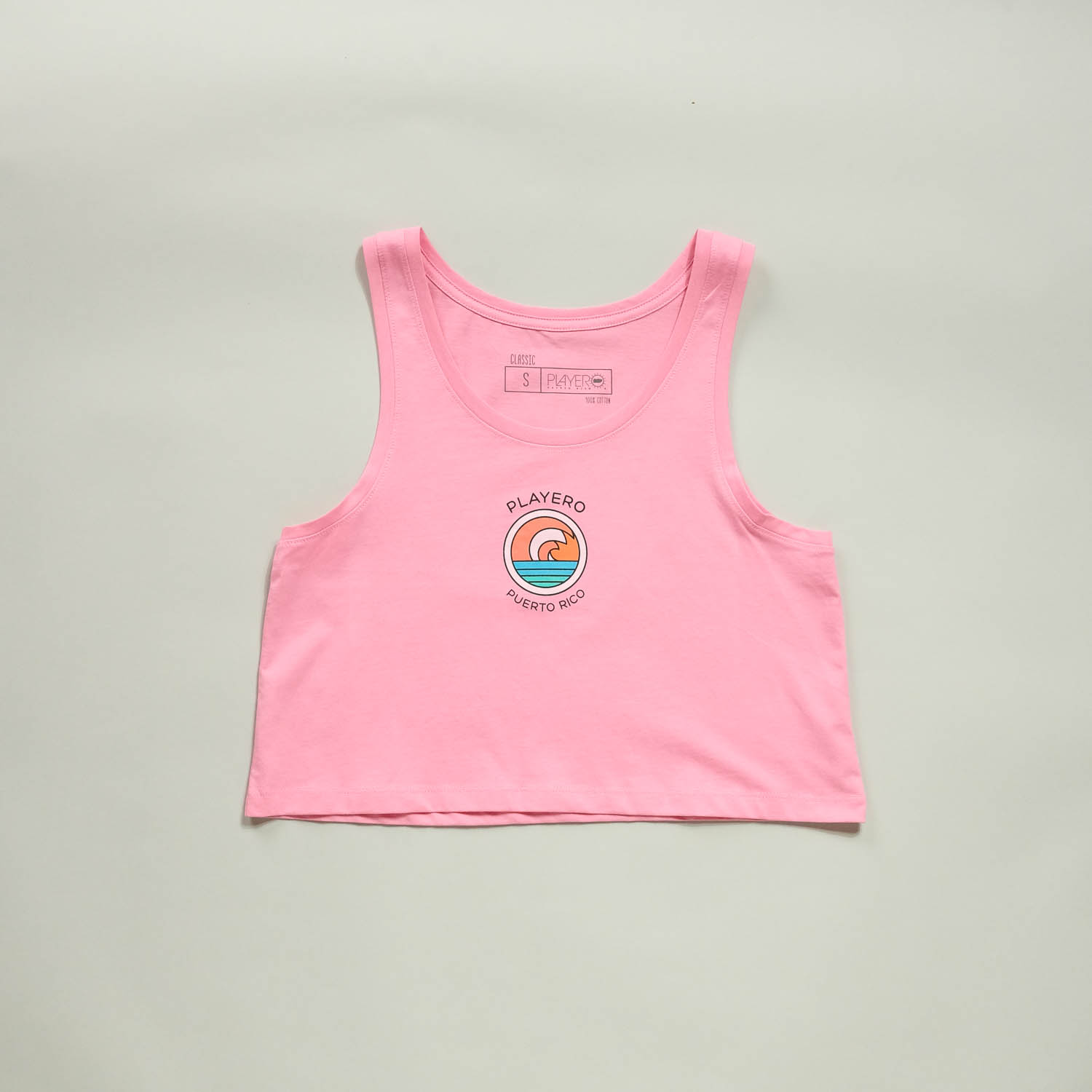 Parchola Womens Crop Tank Pink
