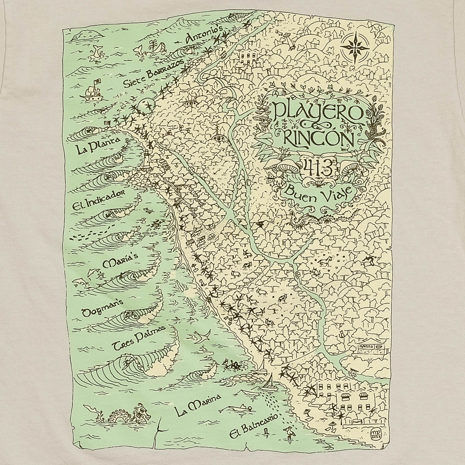 Rincon Surf Scroll Kids Tee 