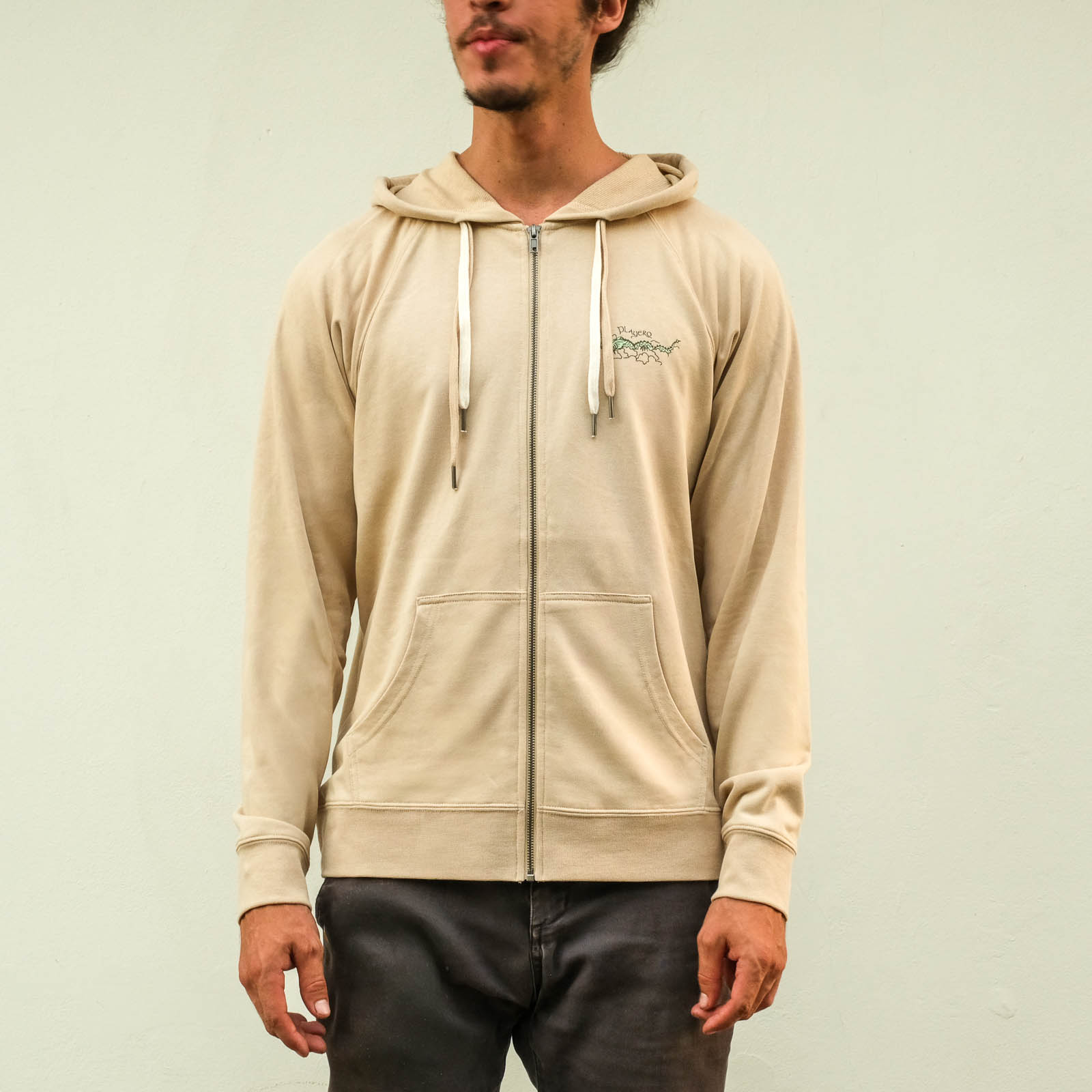 Rincon Surf Scroll Zip Hoodie Beige