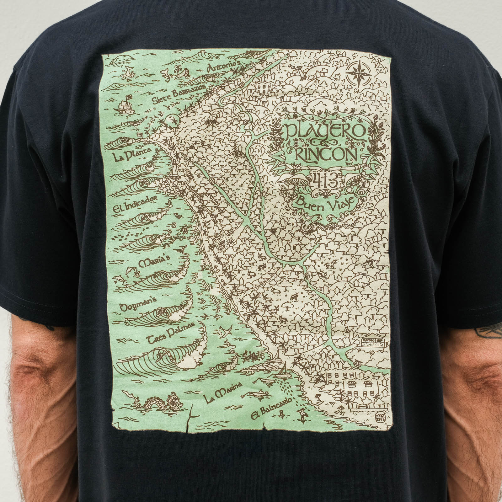 Rincon Surf Scroll Trim Tee 