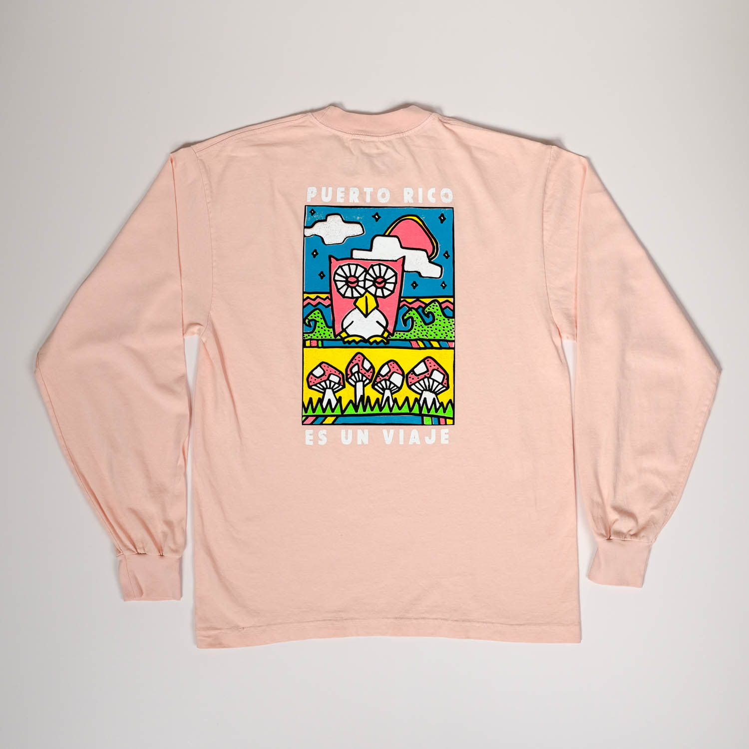 Psicodelia Mens Long Sleeve Light Pink