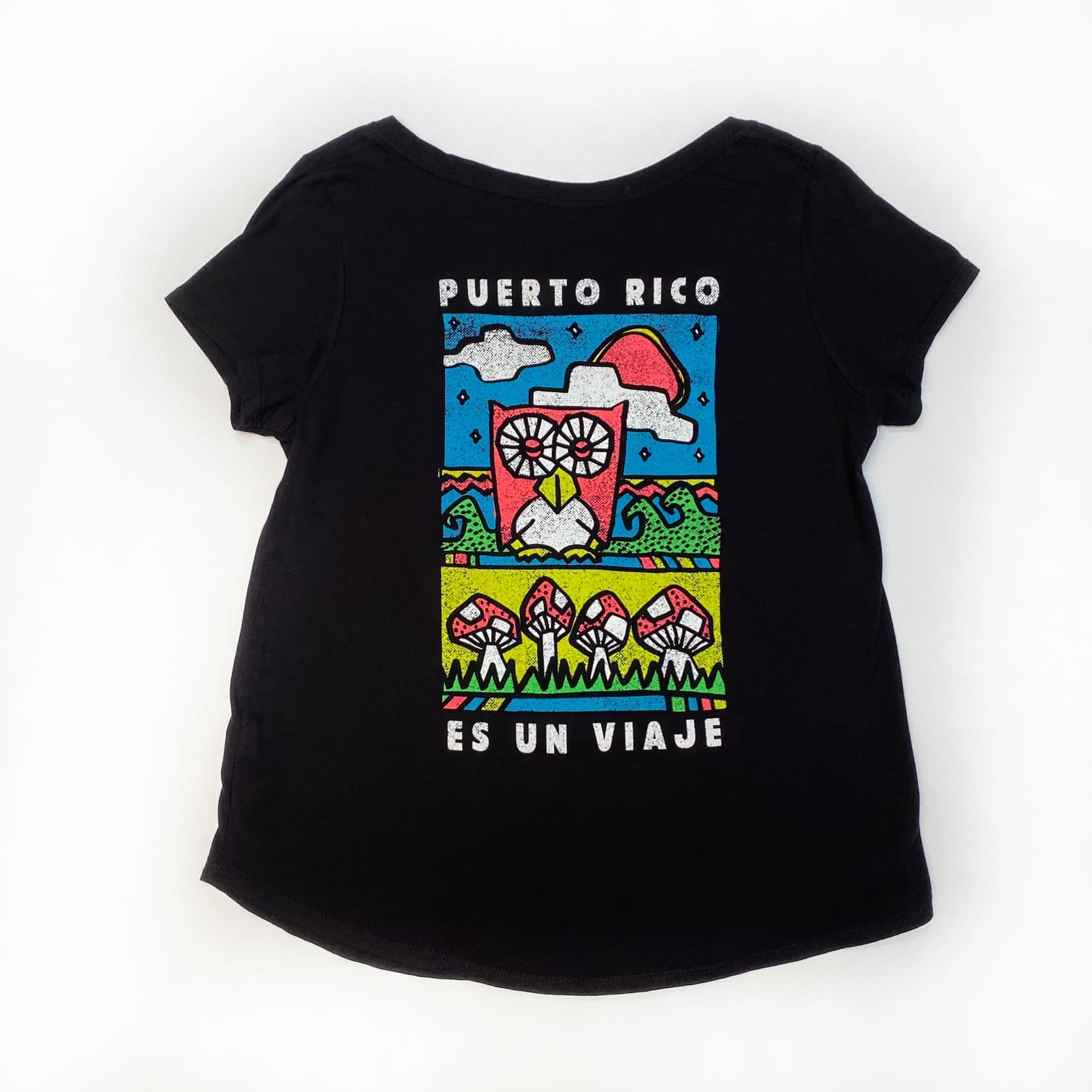 Psicodelia Womens V-Neck Black