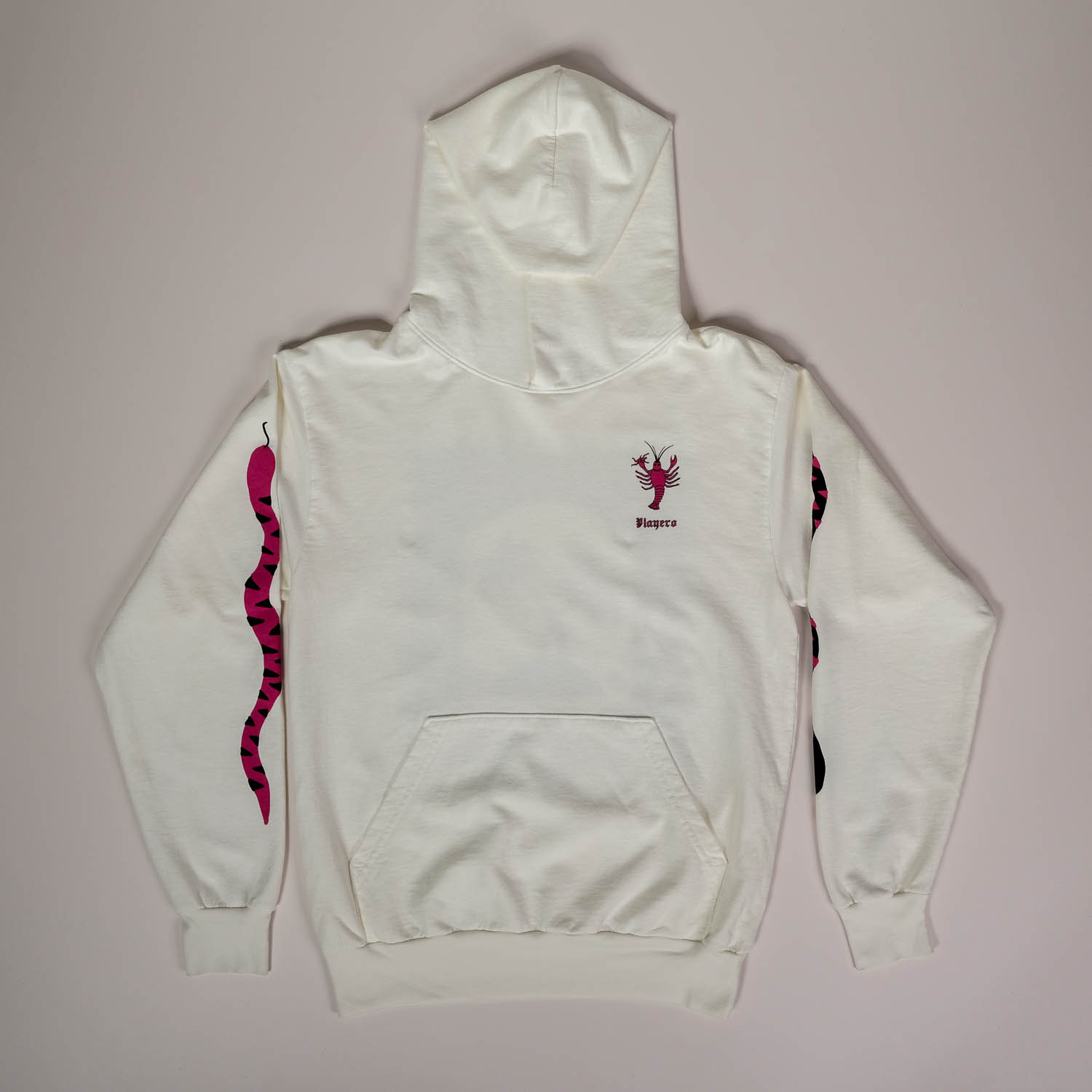 Palm Snakes Unisex Towel Hoodie  White