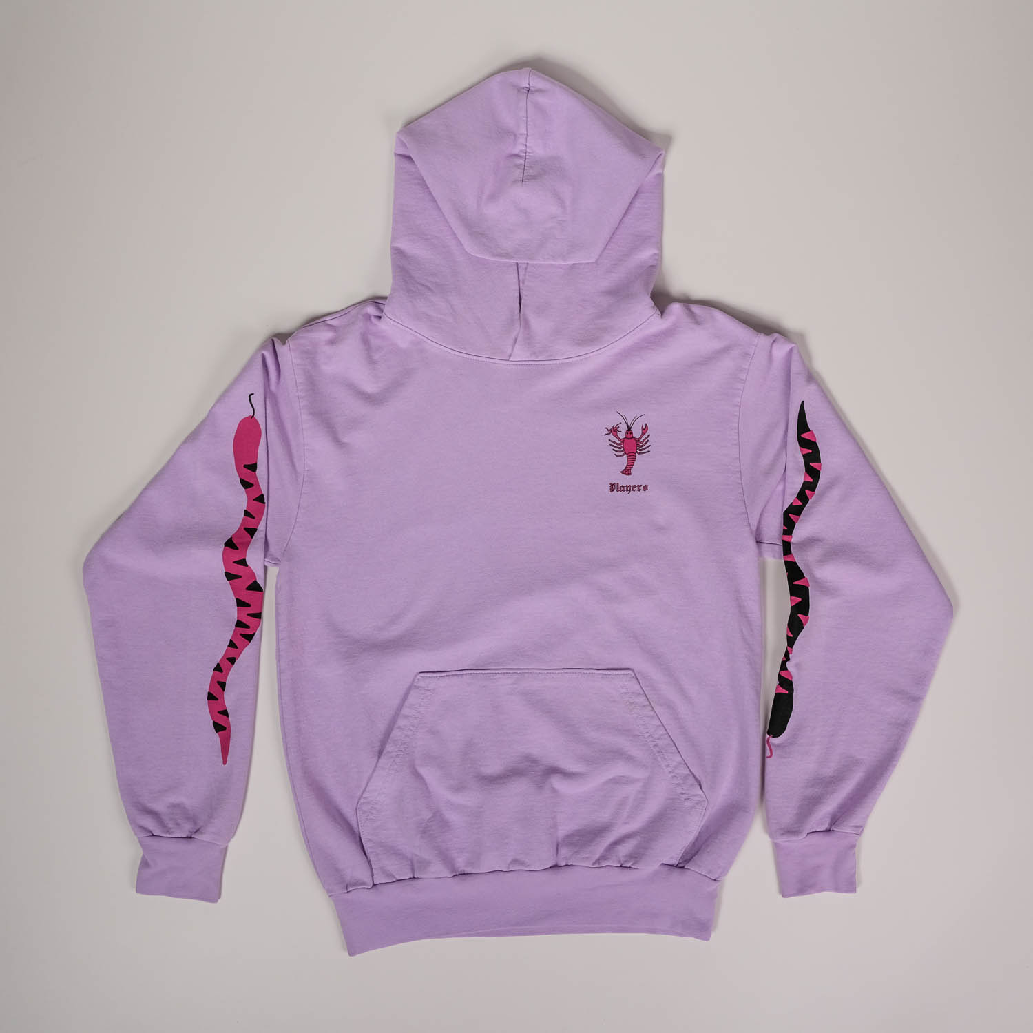 Palm Snakes Unisex Towel Hoodie  Lilac