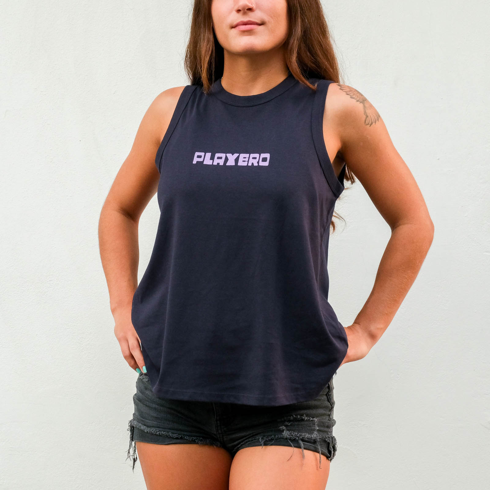  Tropicalaxia Womens Tank Navy Blue