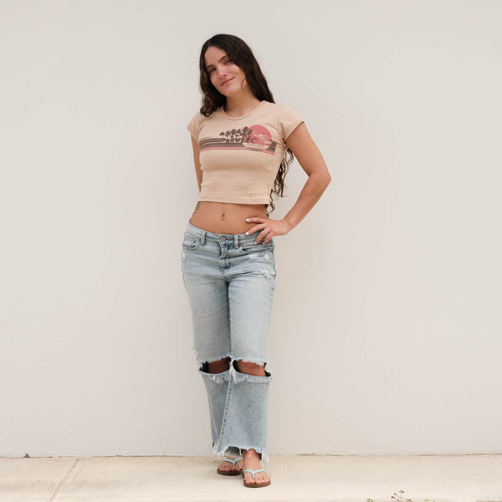  Vintage Band Womens Crop Tee 