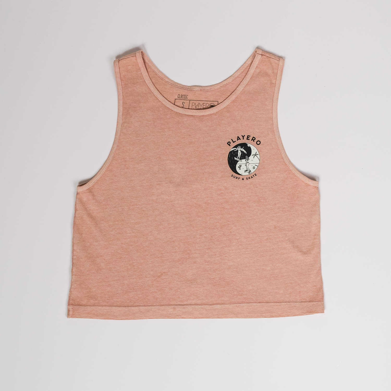 Ying Yang Womens Mid tank Light Pink